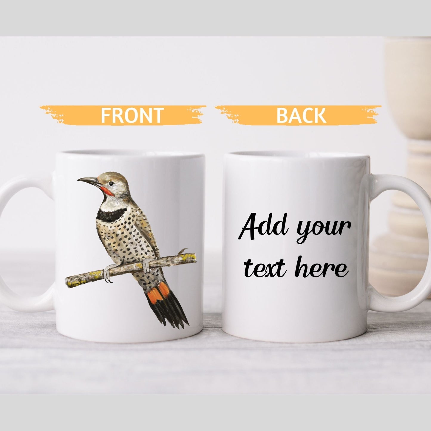 Northern Flicker Mug with Stunning Bird Illustration - MerikaArt