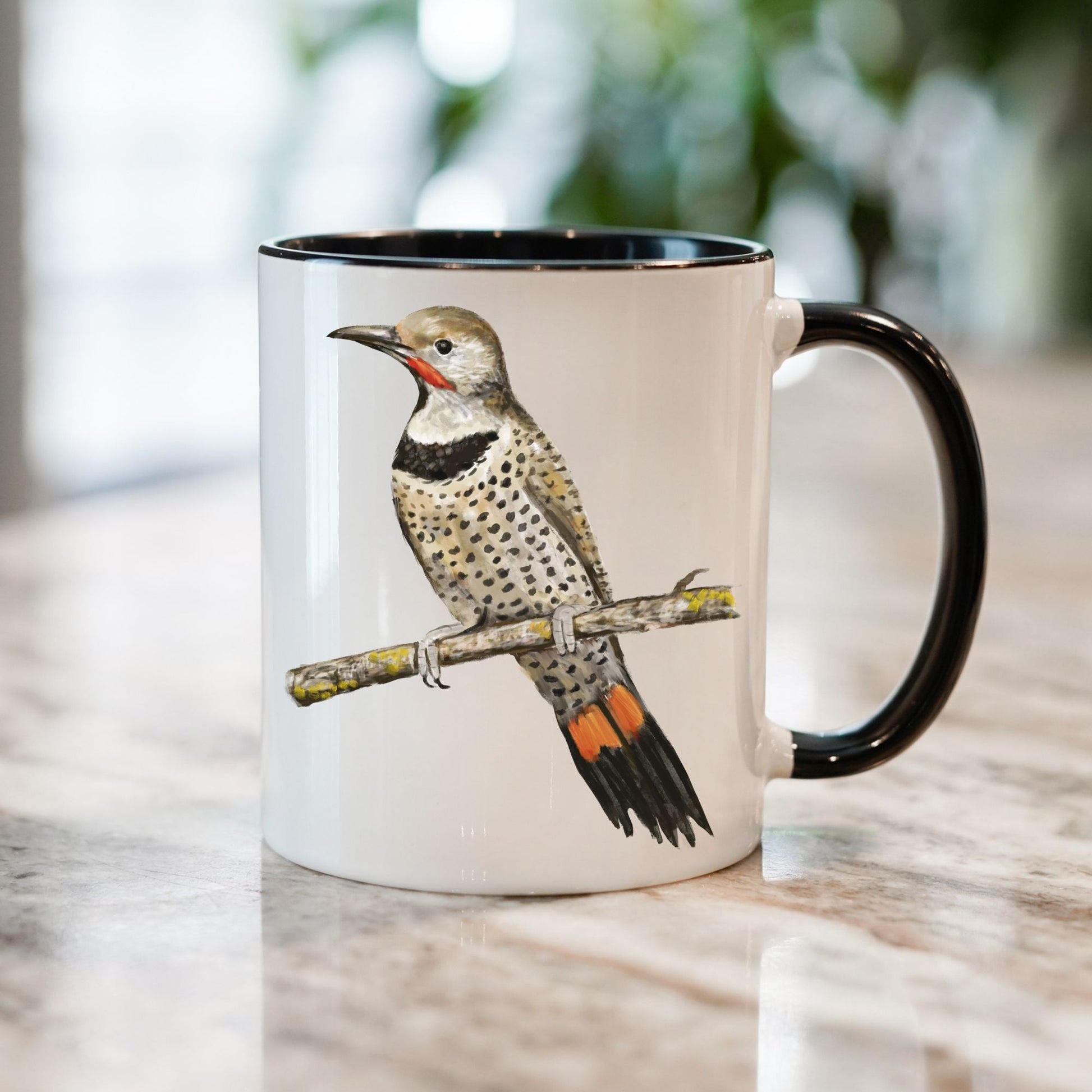 Northern Flicker Mug with Stunning Bird Illustration - MerikaArt