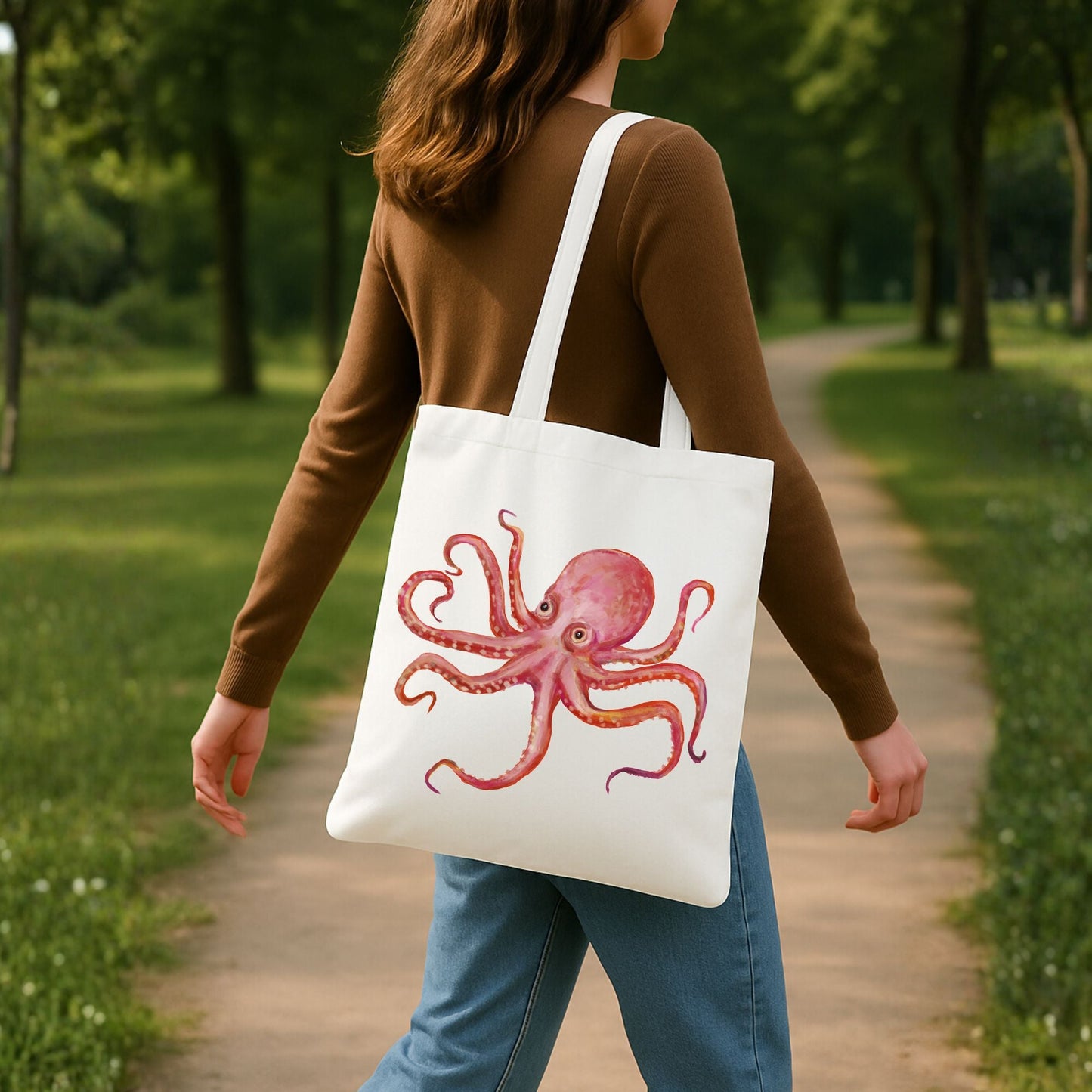 Octopus Canvas Tote Bag - MerikaArt