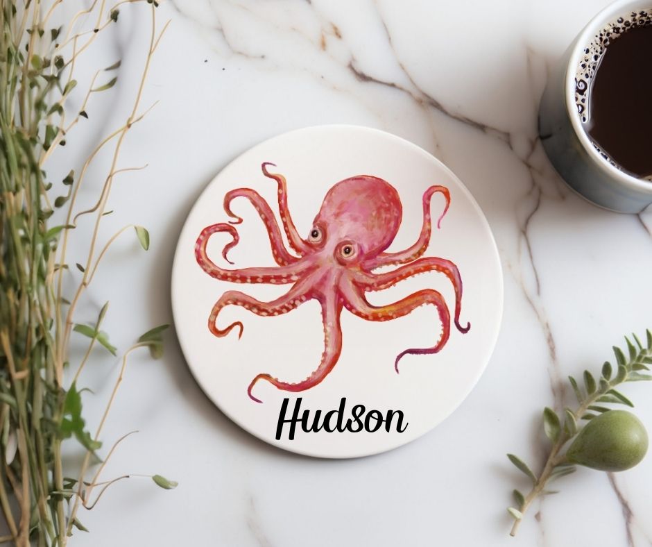 Octopus Ceramic Coaster - MerikaArt