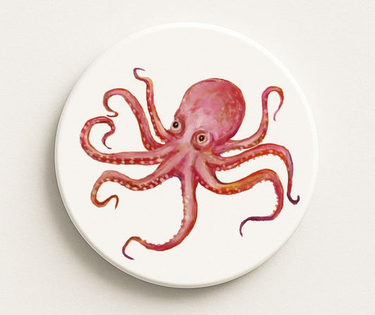 Octopus Ceramic Coaster - MerikaArt