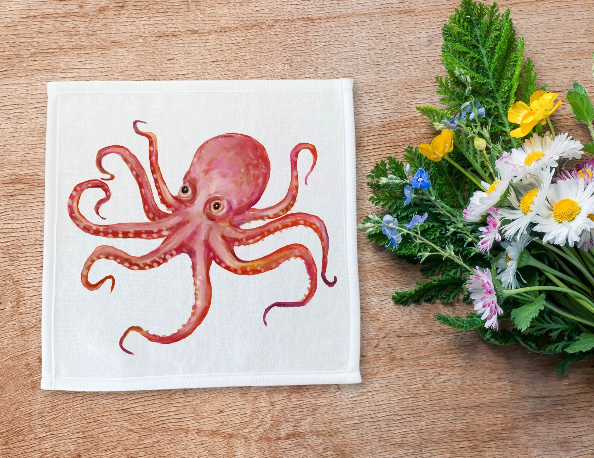 Octopus Washcloth - MerikaArt