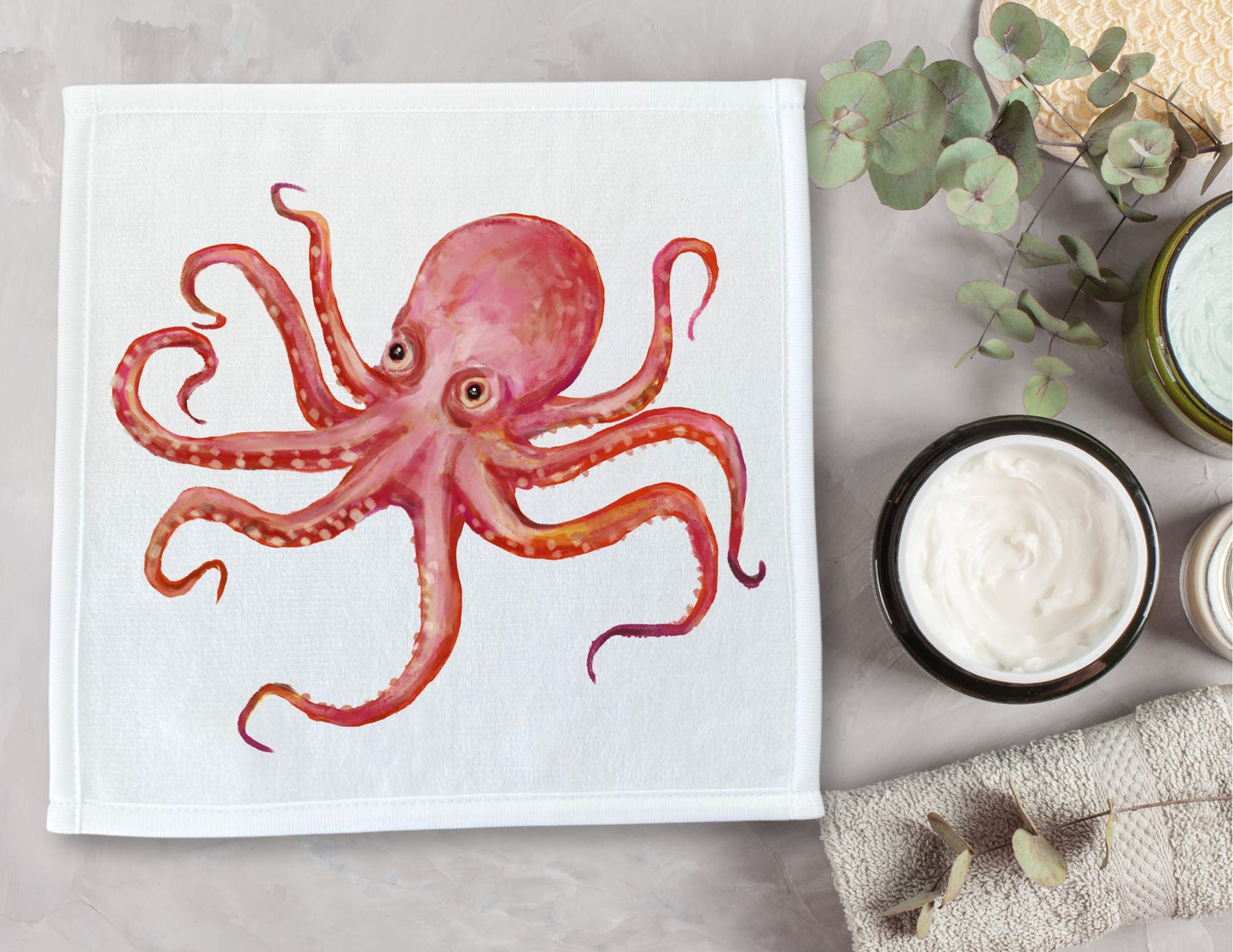 Octopus Washcloth - MerikaArt