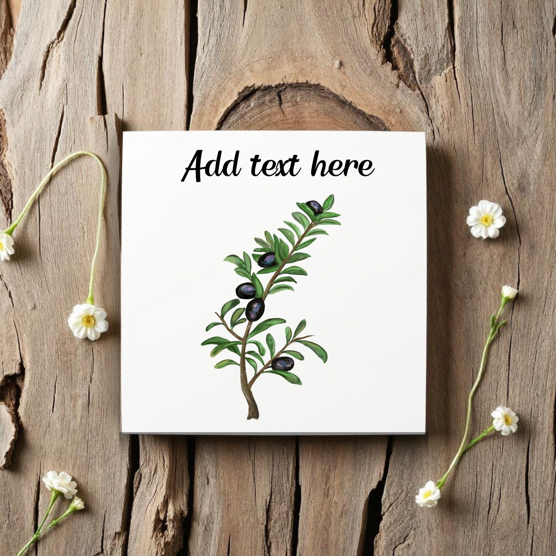 Olive Branch Ceramic Tile – Handcrafted Mediterranean Decor - MerikaArt