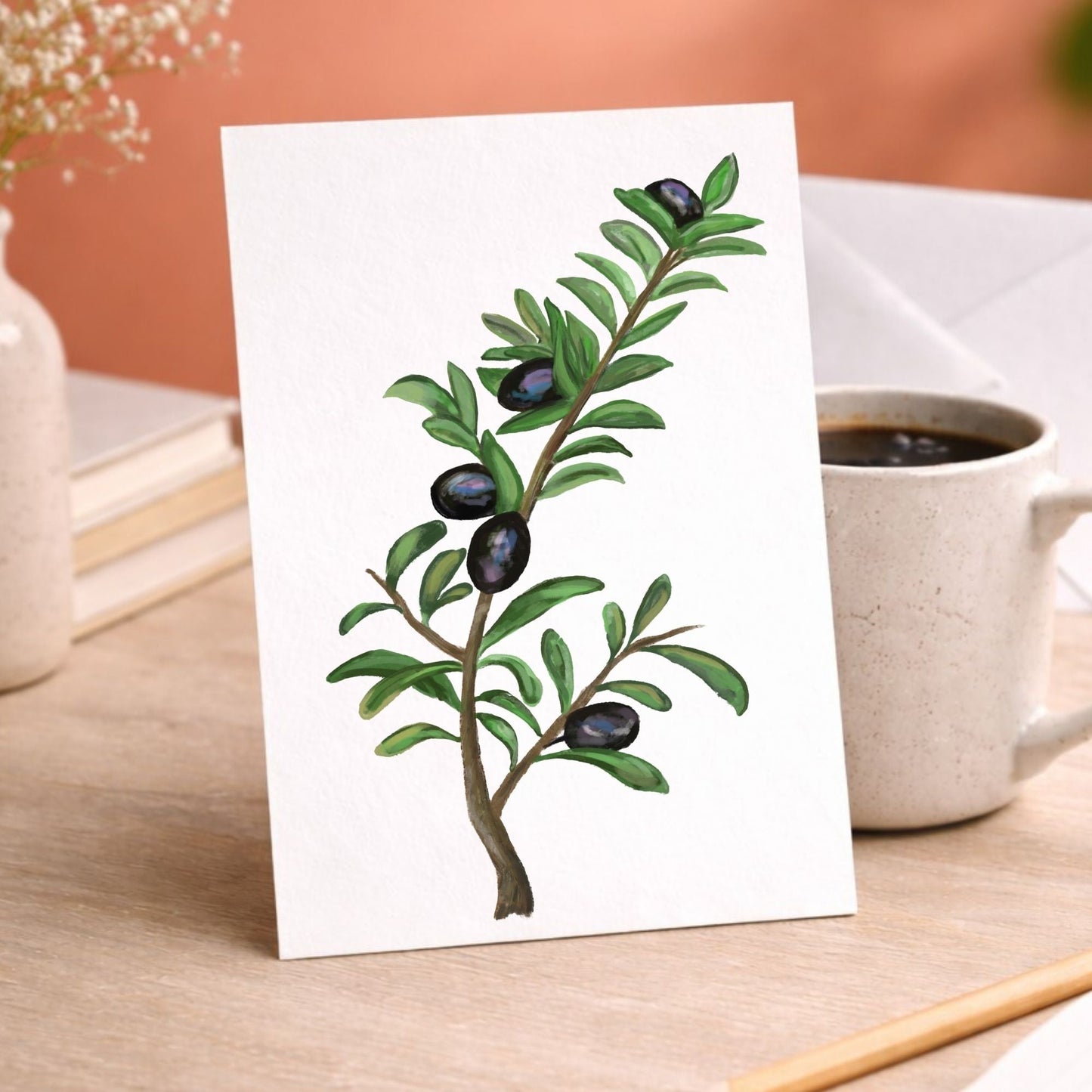 Olive Branch Postcard - MerikaArt