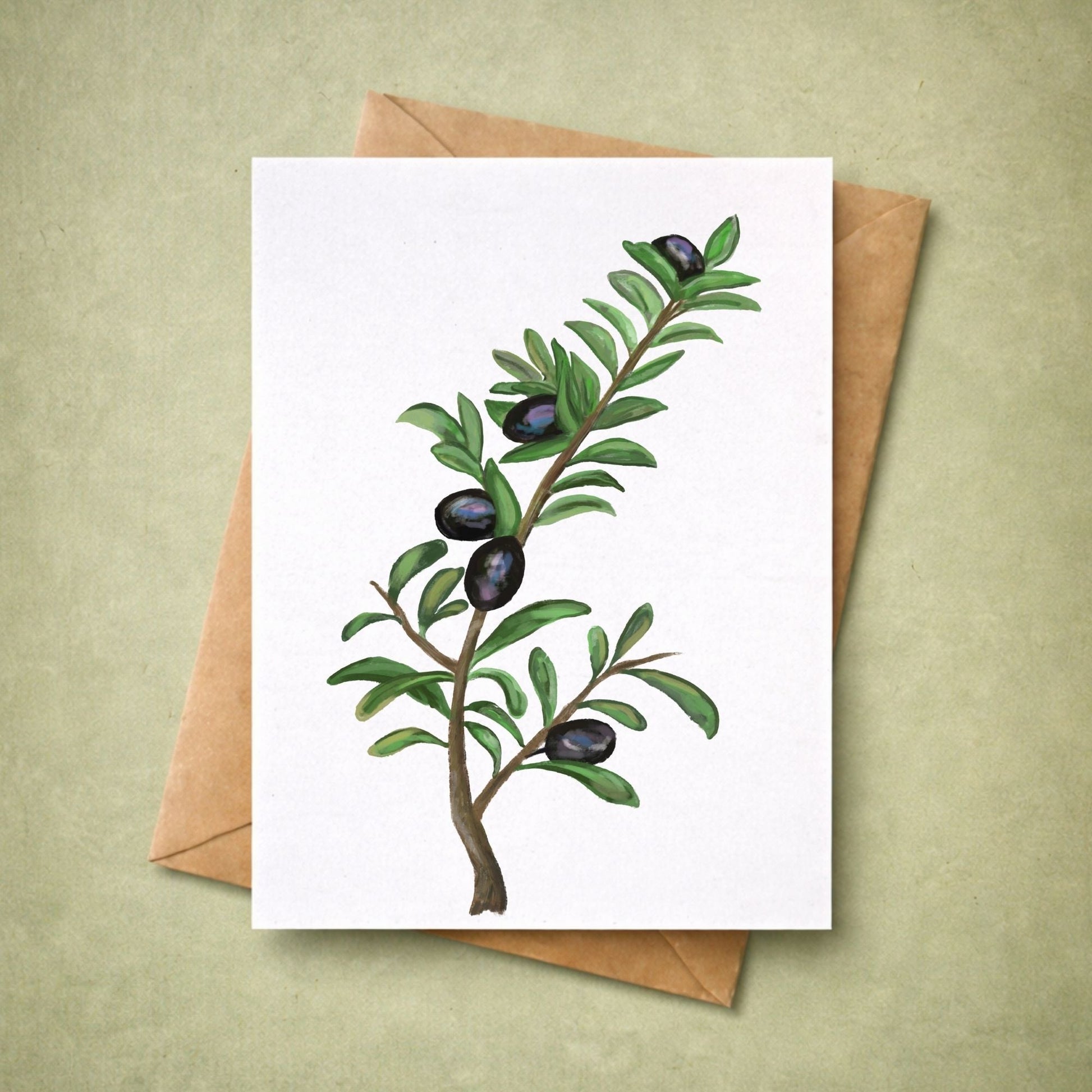 Olive Branch Postcard - MerikaArt