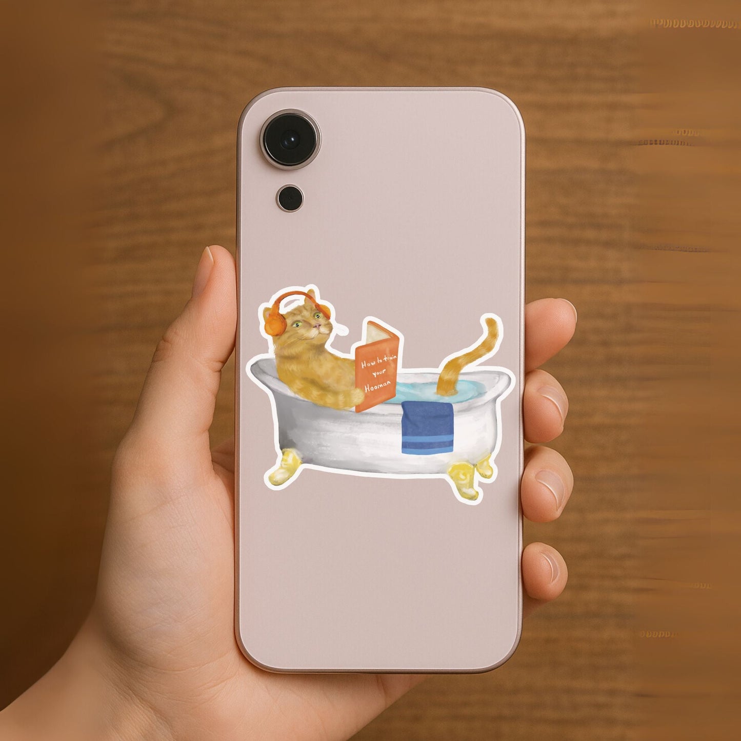 Orange Cat Vinyl Sticker - MerikaArt