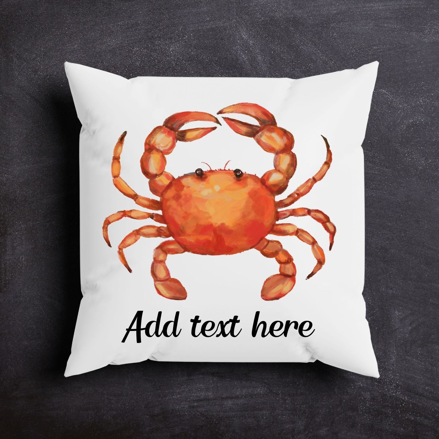 Orange Crab Pillow - MerikaArt