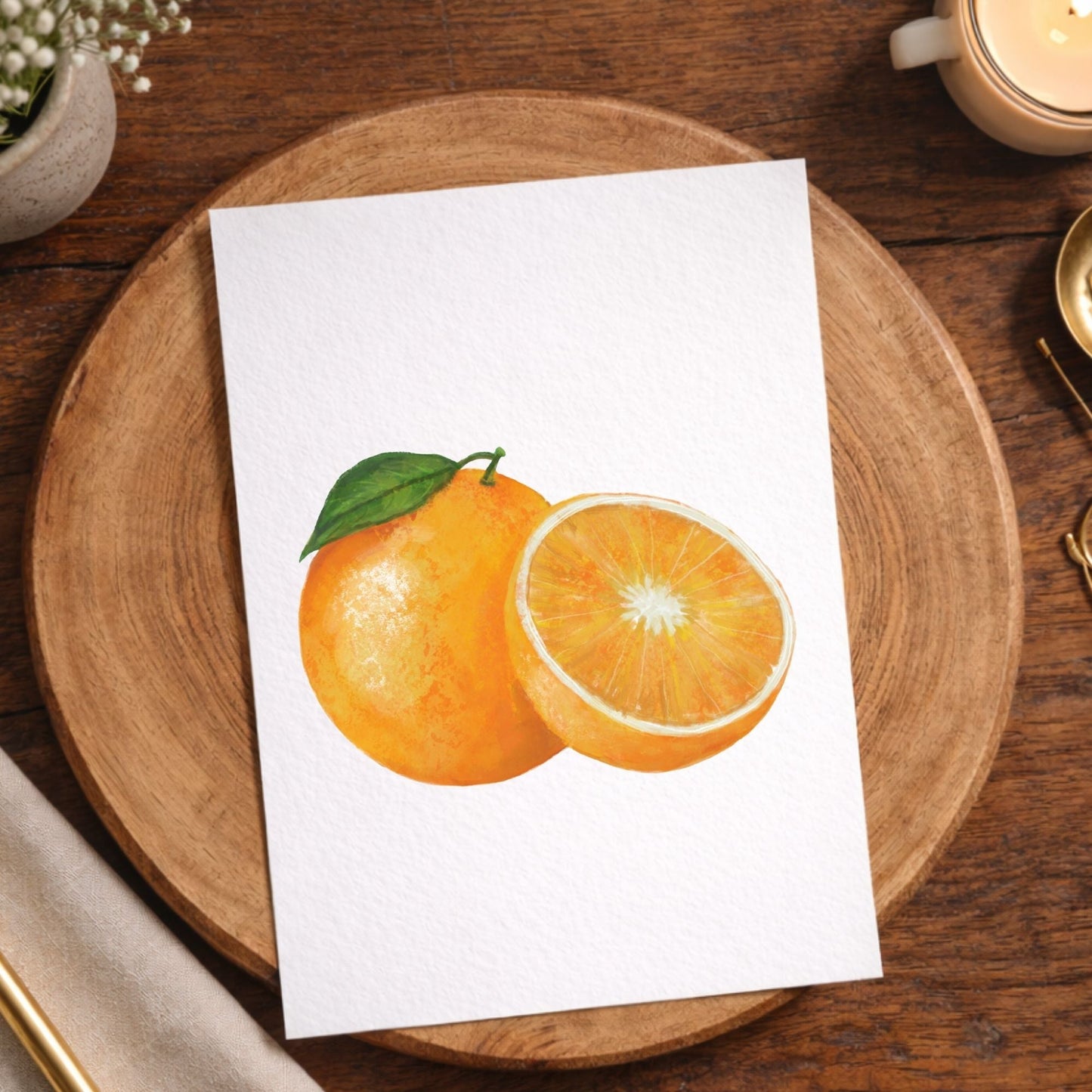 Orange Postcard - MerikaArt