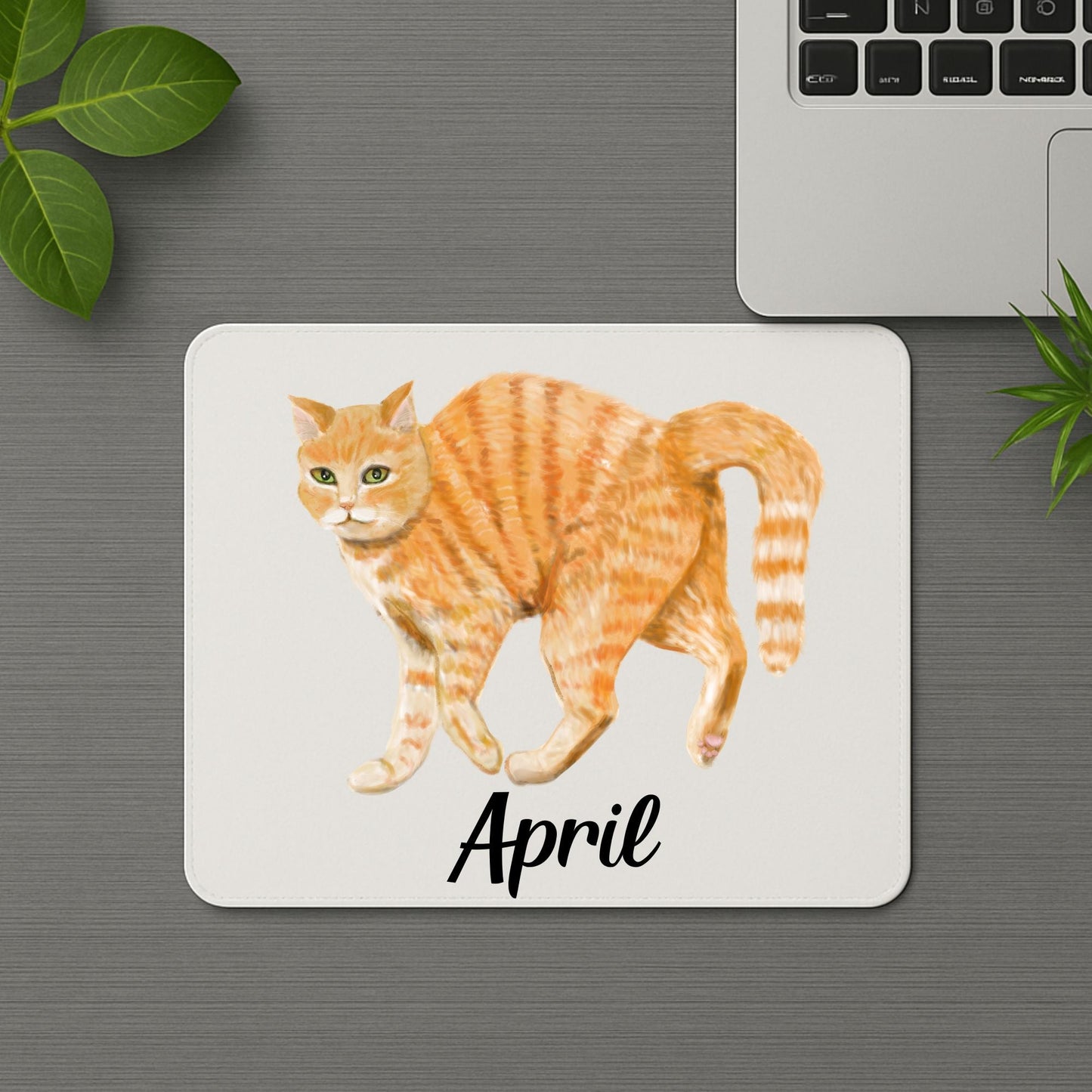 Orange Tabby Cat Mousepad - MerikaArt