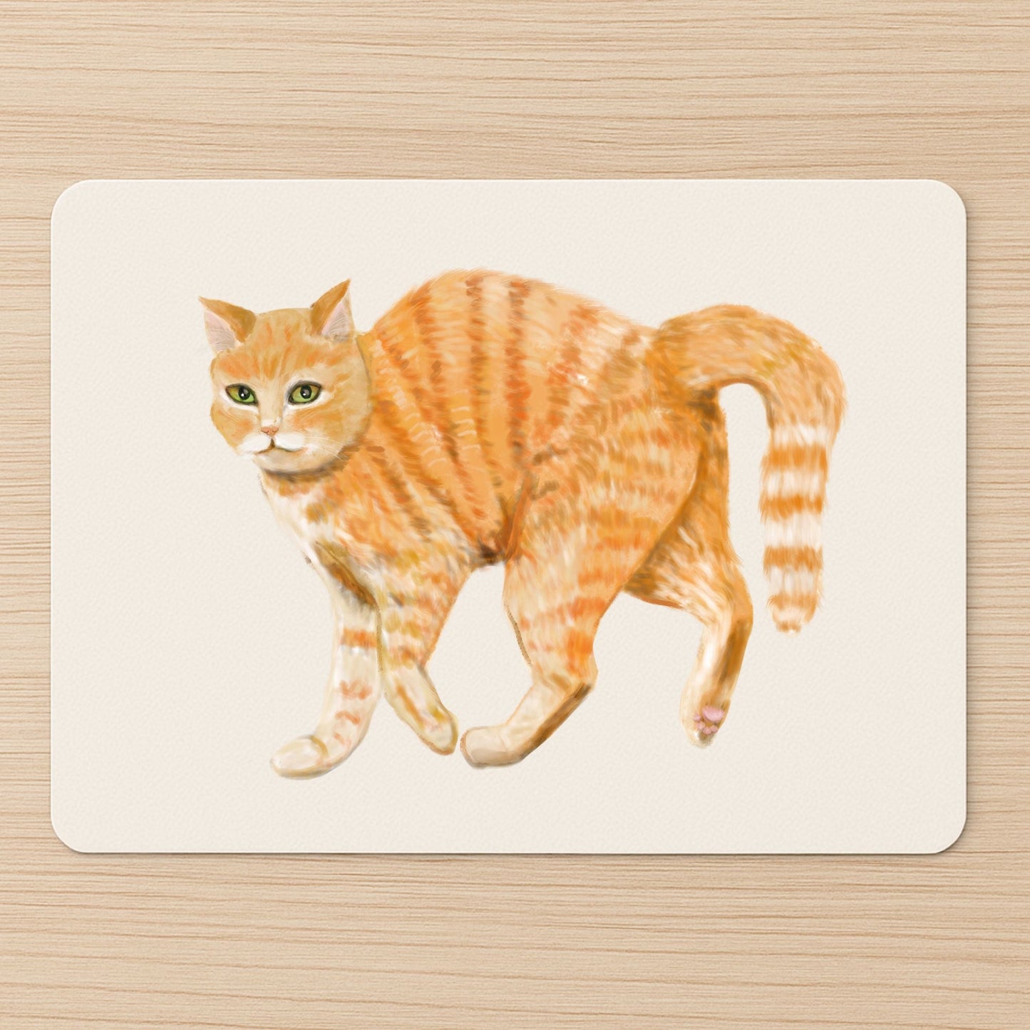 Orange Tabby Cat Mousepad - MerikaArt