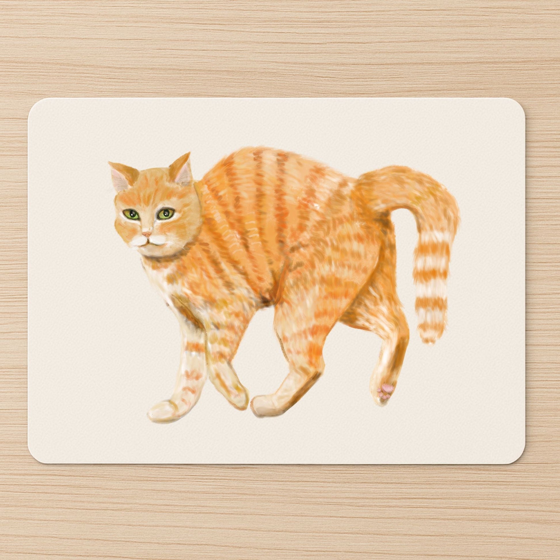Orange Tabby Cat Mousepad - MerikaArt