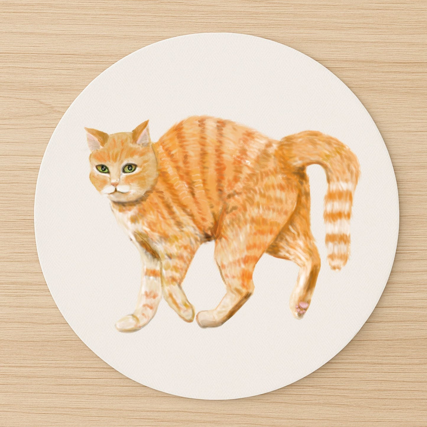 Orange Tabby Cat Mousepad - MerikaArt