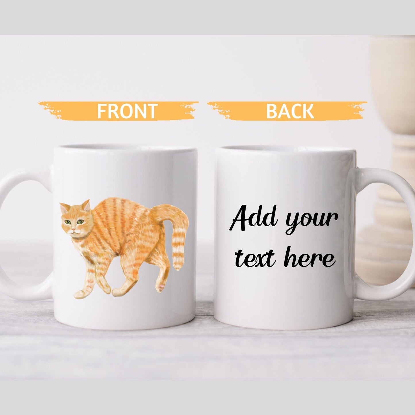 Orange Tabby Cat Mug - MerikaArt