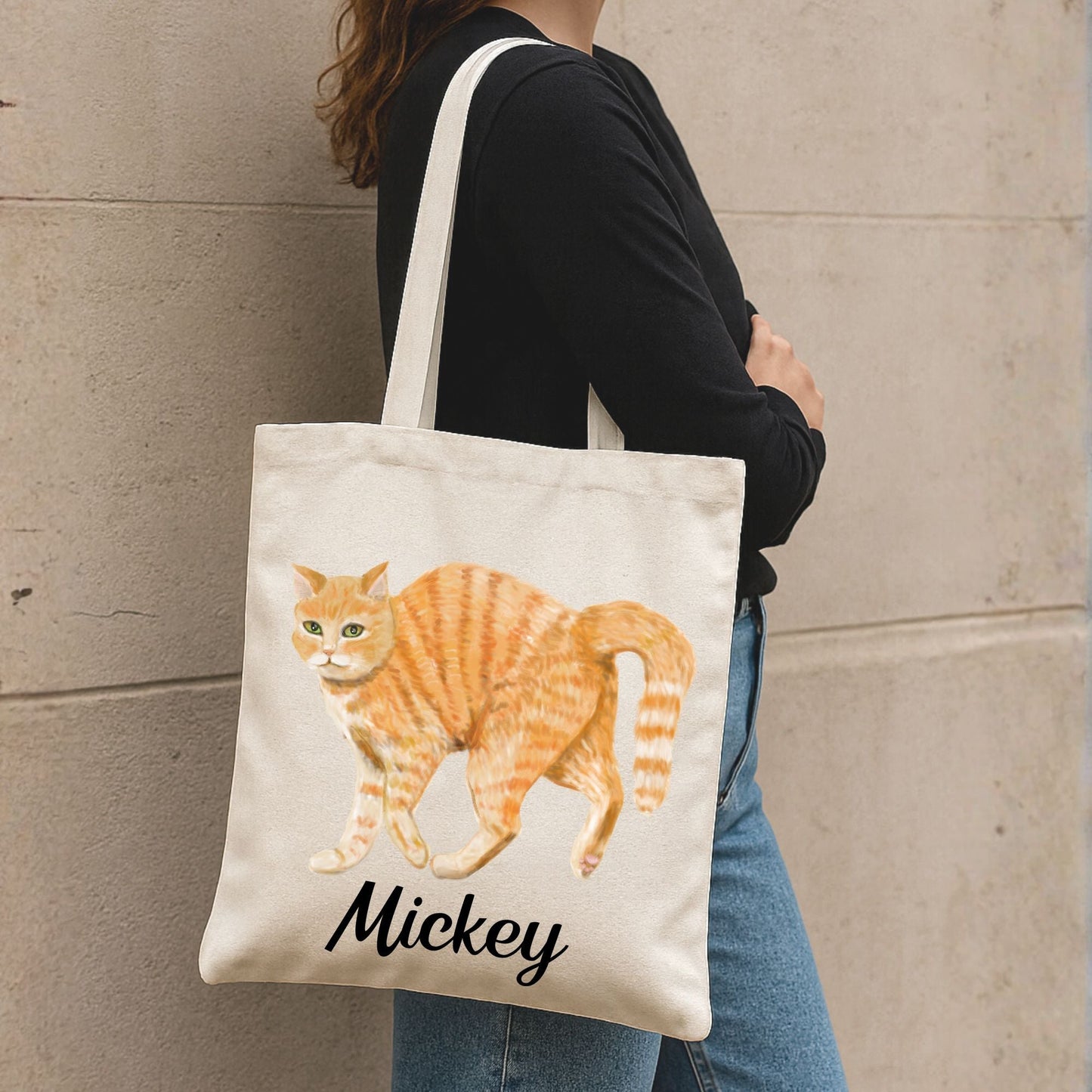 Orange Tabby Cat Tote Bag - MerikaArt