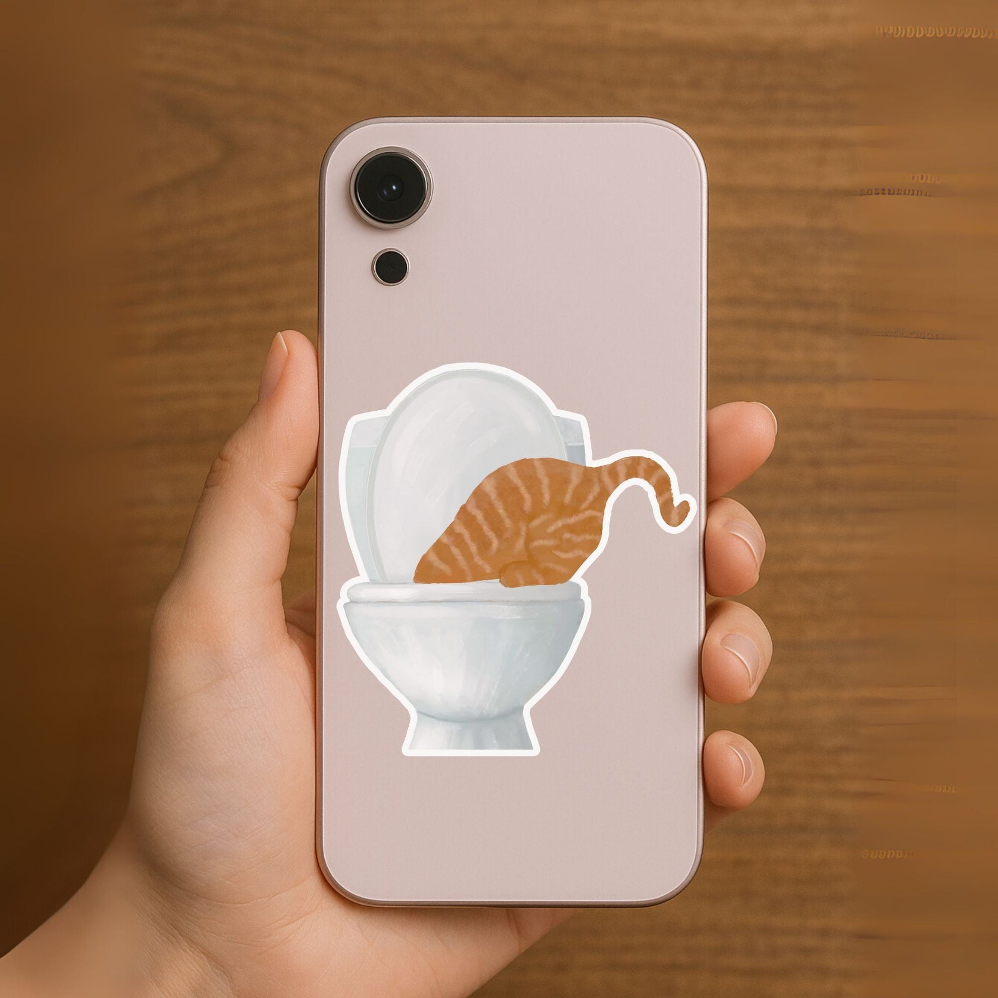 Orange Tabby Cat Vinyl Sticker - MerikaArt