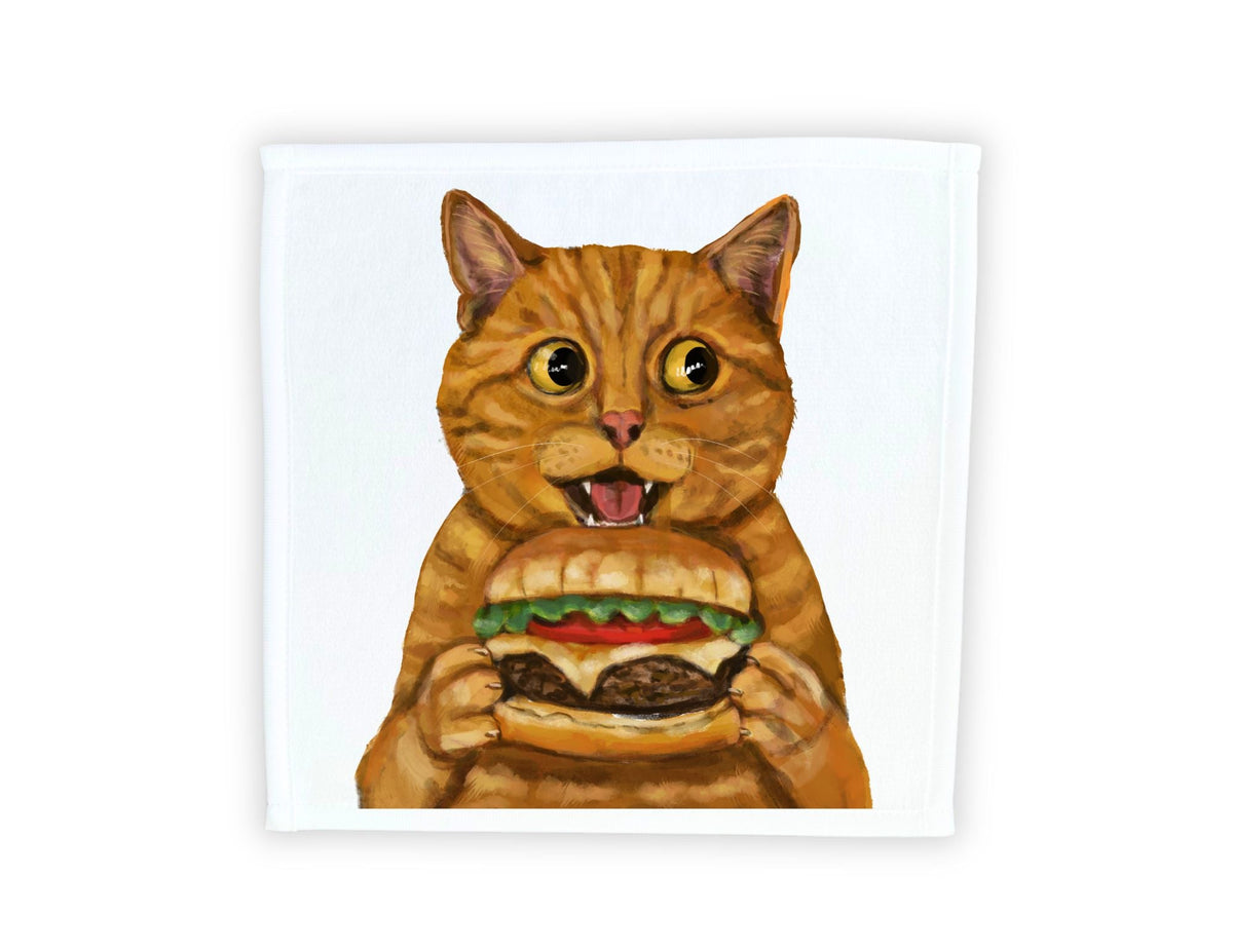 Orange Tabby Cat Washcloth - MerikaArt
