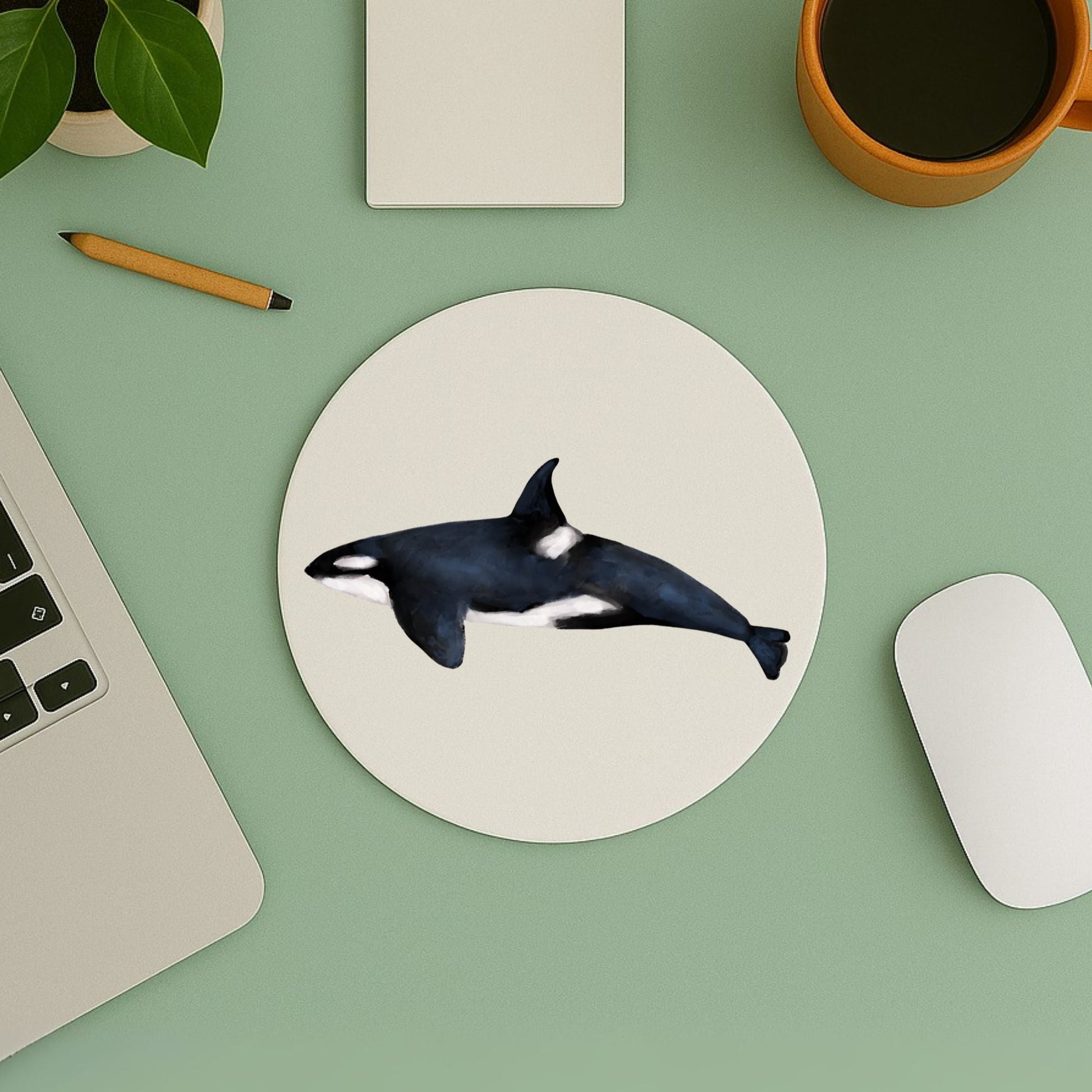Orca Vinyl Mousepad - MerikaArt