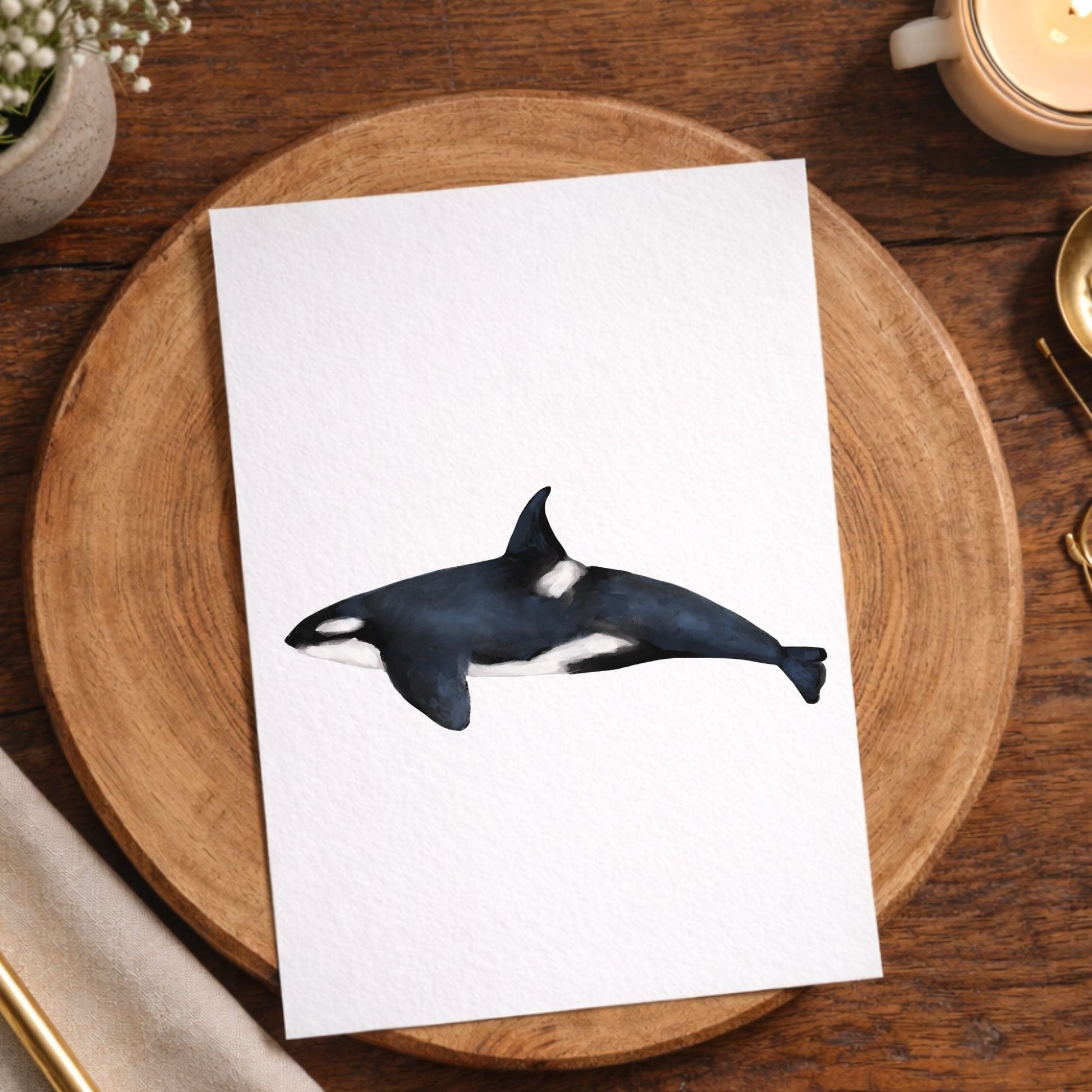 Orca Whale Postcard - MerikaArt