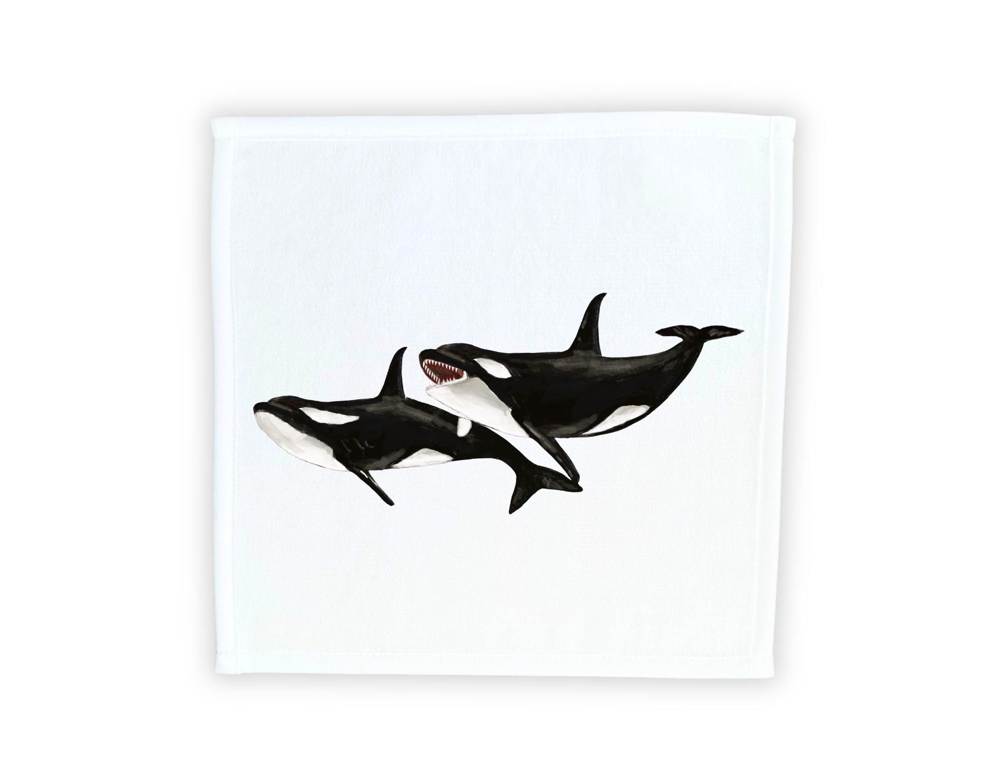 Orca Whale Washcloth - MerikaArt