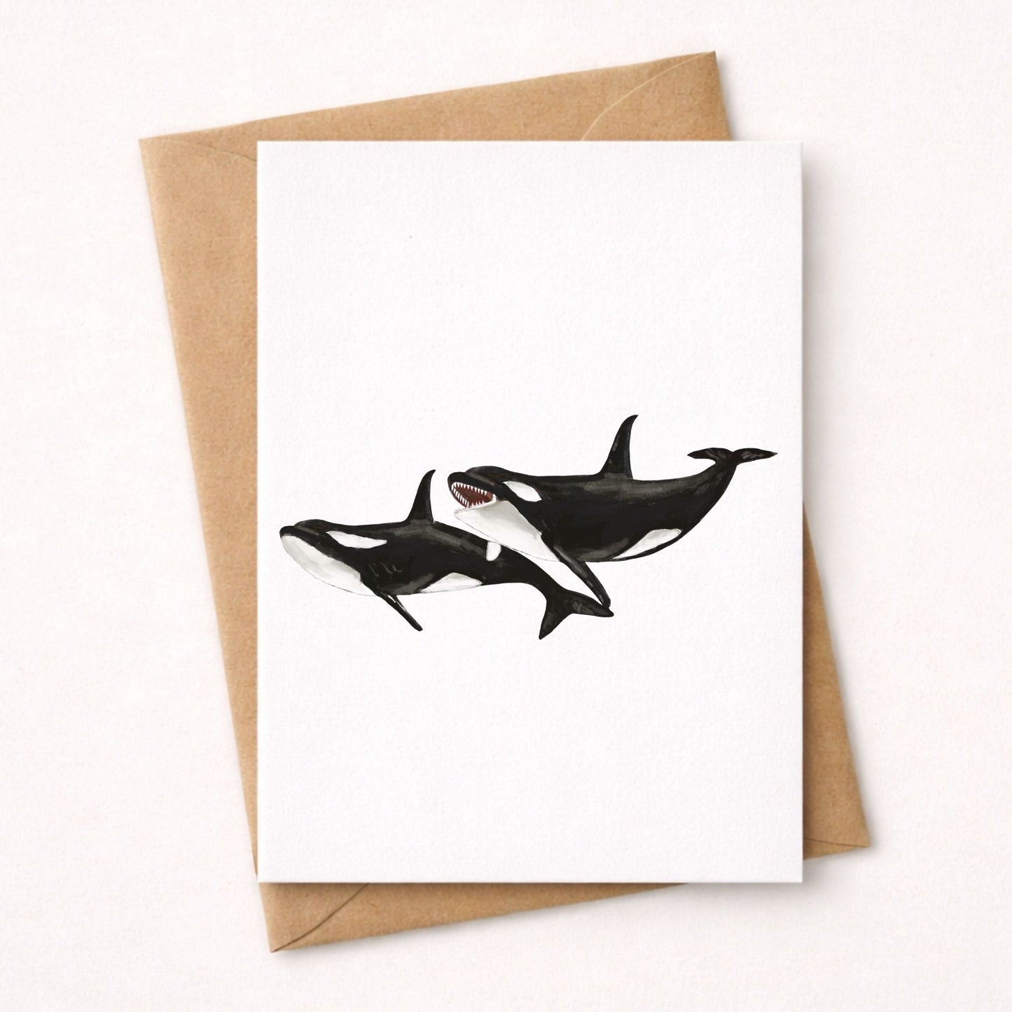 Orca Whales Postcard - MerikaArt