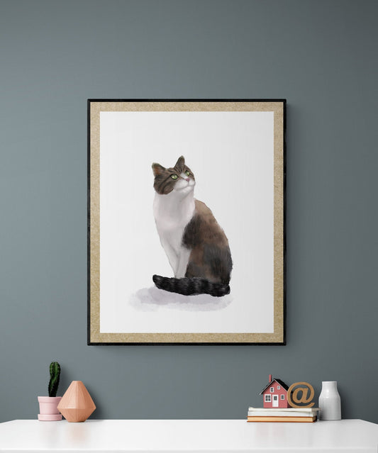 Original Calico Cat Print - MerikaArt