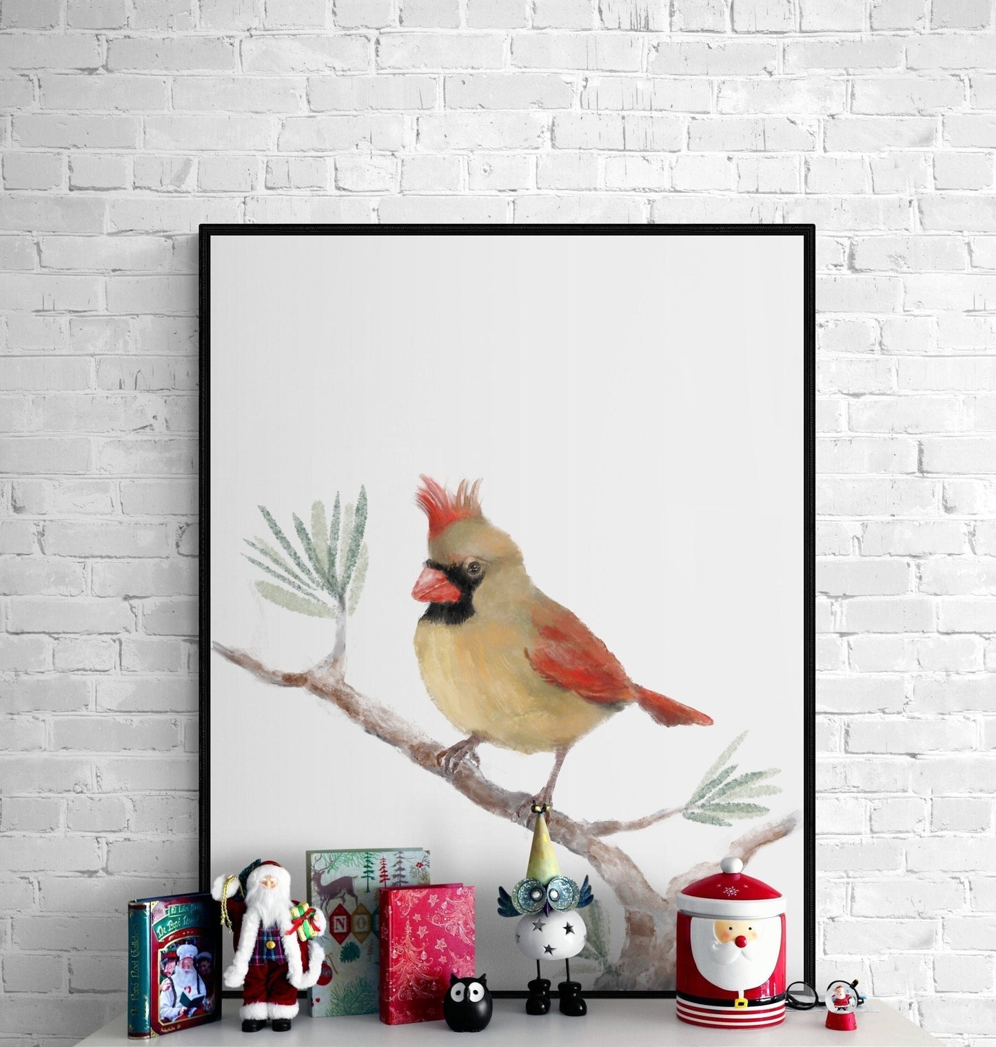 Original Female Northern Cardinal Print - MerikaArt