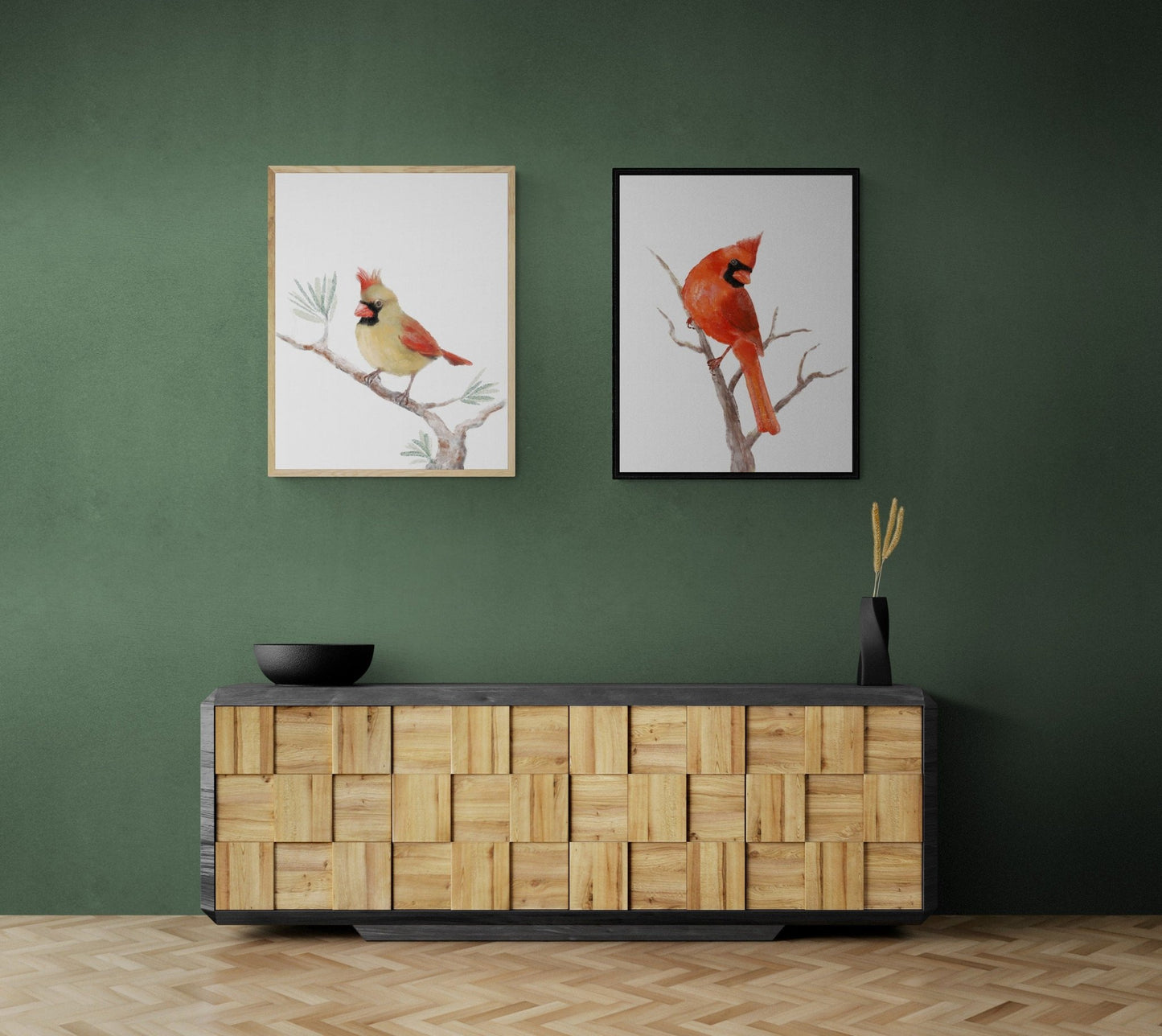 Original Female Northern Cardinal Print - MerikaArt