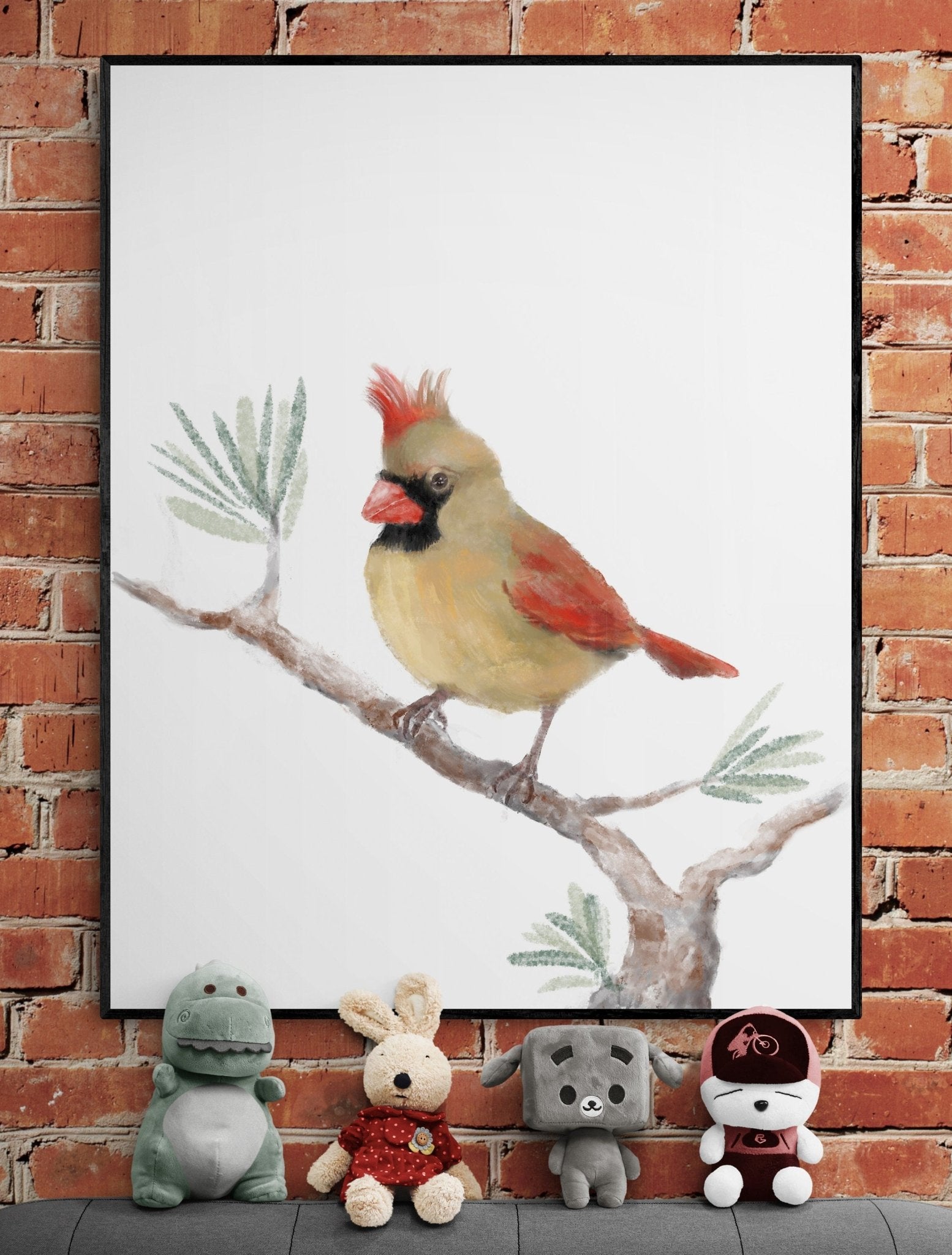 Original Female Northern Cardinal Print - MerikaArt