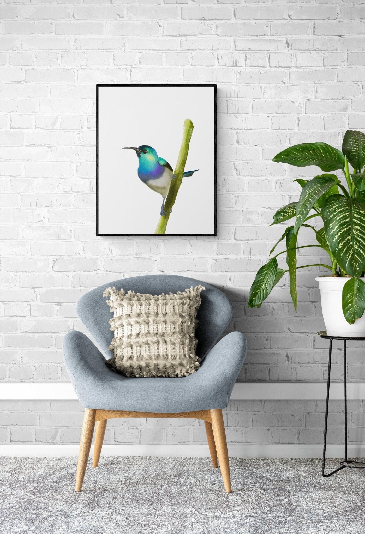 Original Green Hummingbird Print - MerikaArt