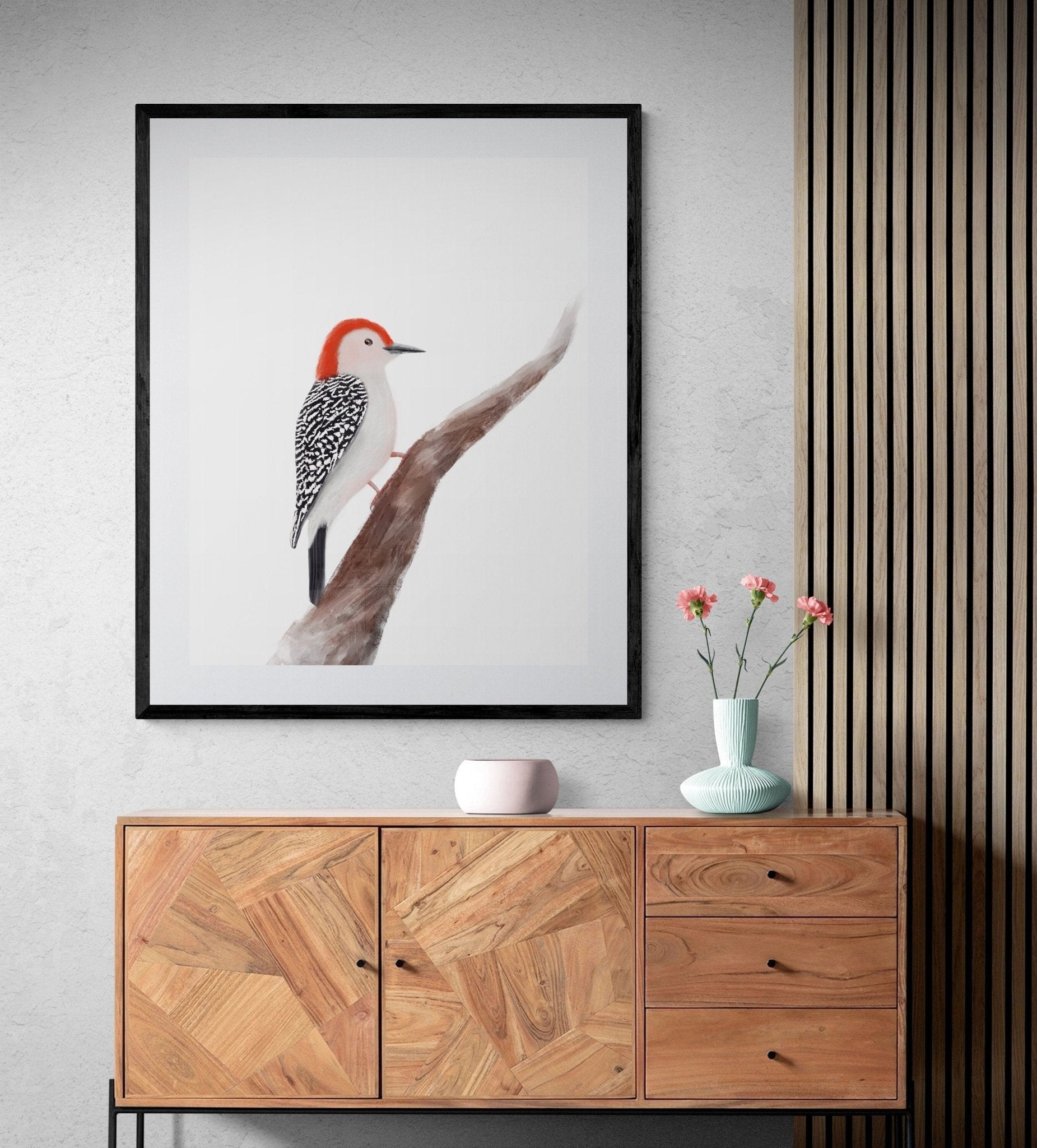 Original Red Bellied Woodpecker Print - MerikaArt