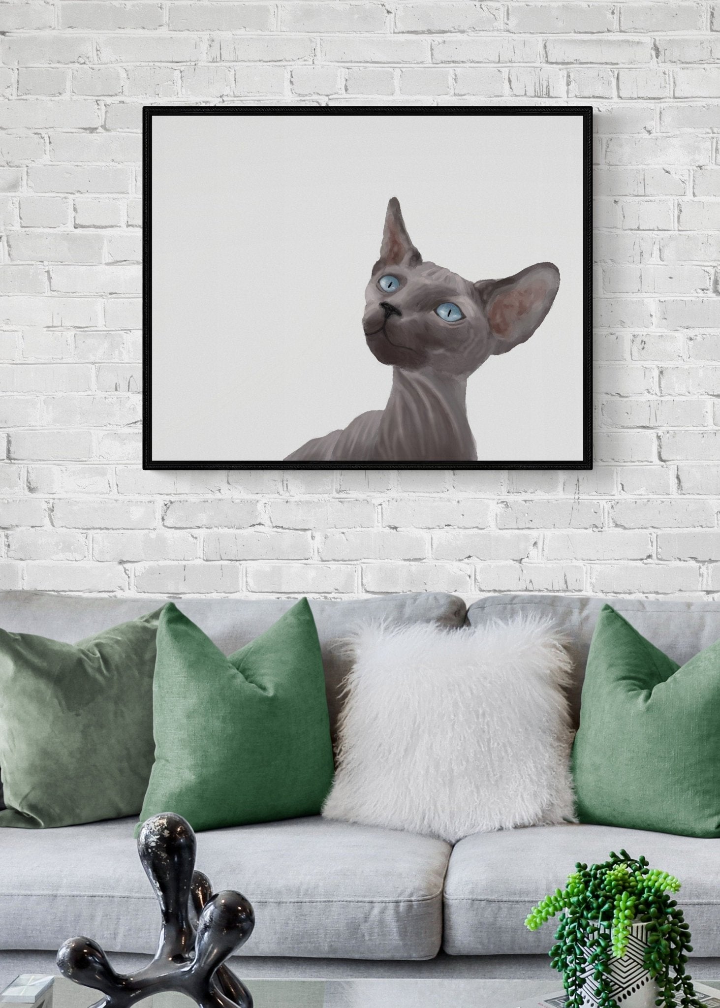 Original Sphynx Cat Art Print - MerikaArt