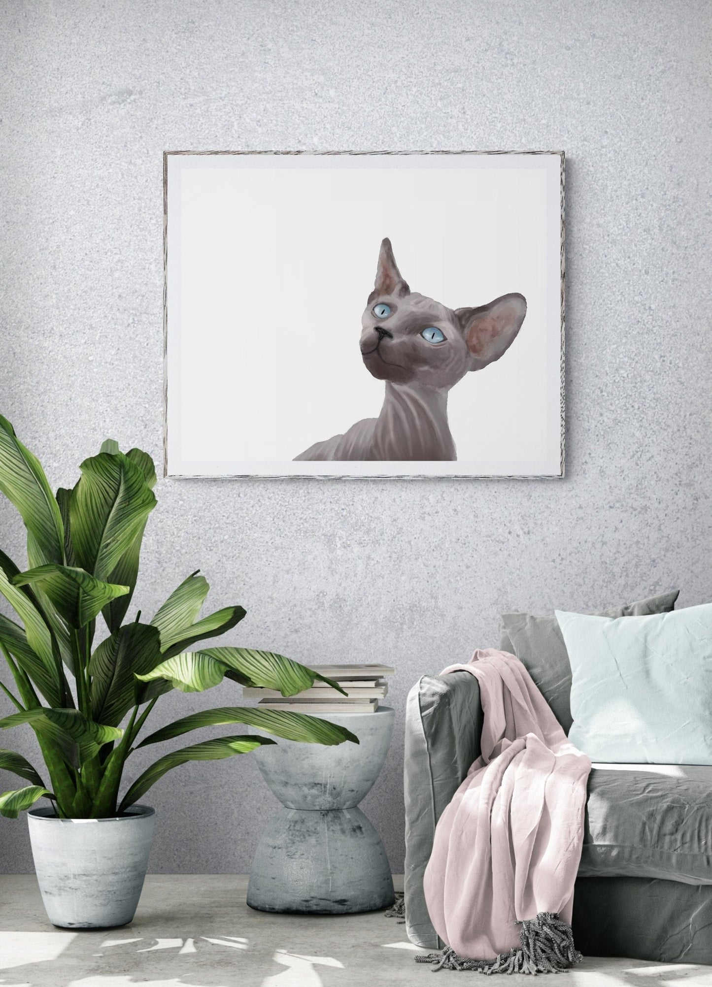 Original Sphynx Cat Art Print - MerikaArt