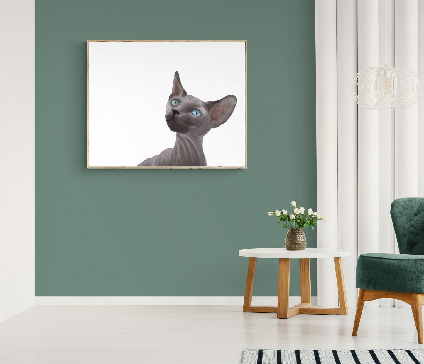 Original Sphynx Cat Art Print - MerikaArt