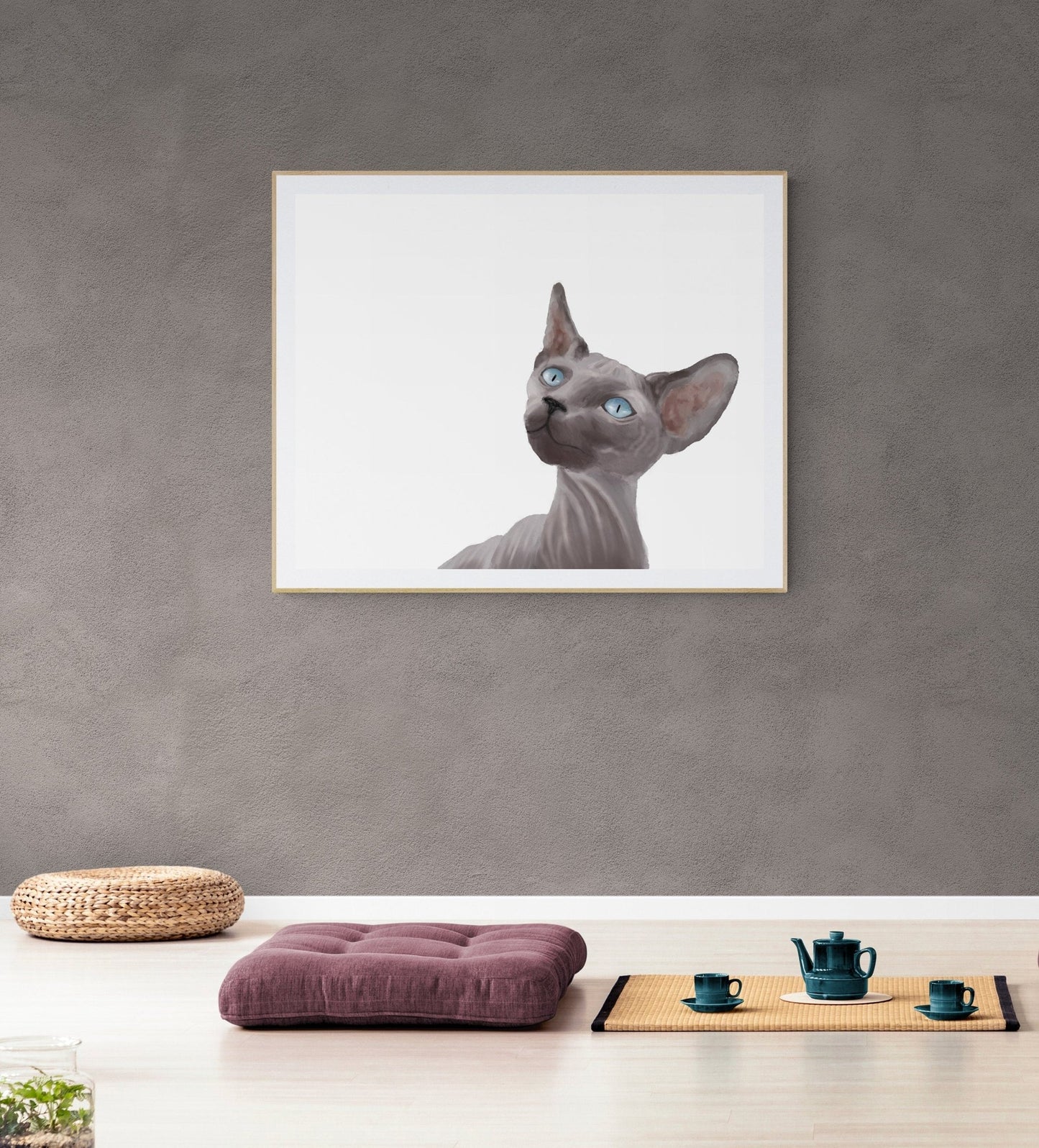 Original Sphynx Cat Art Print - MerikaArt