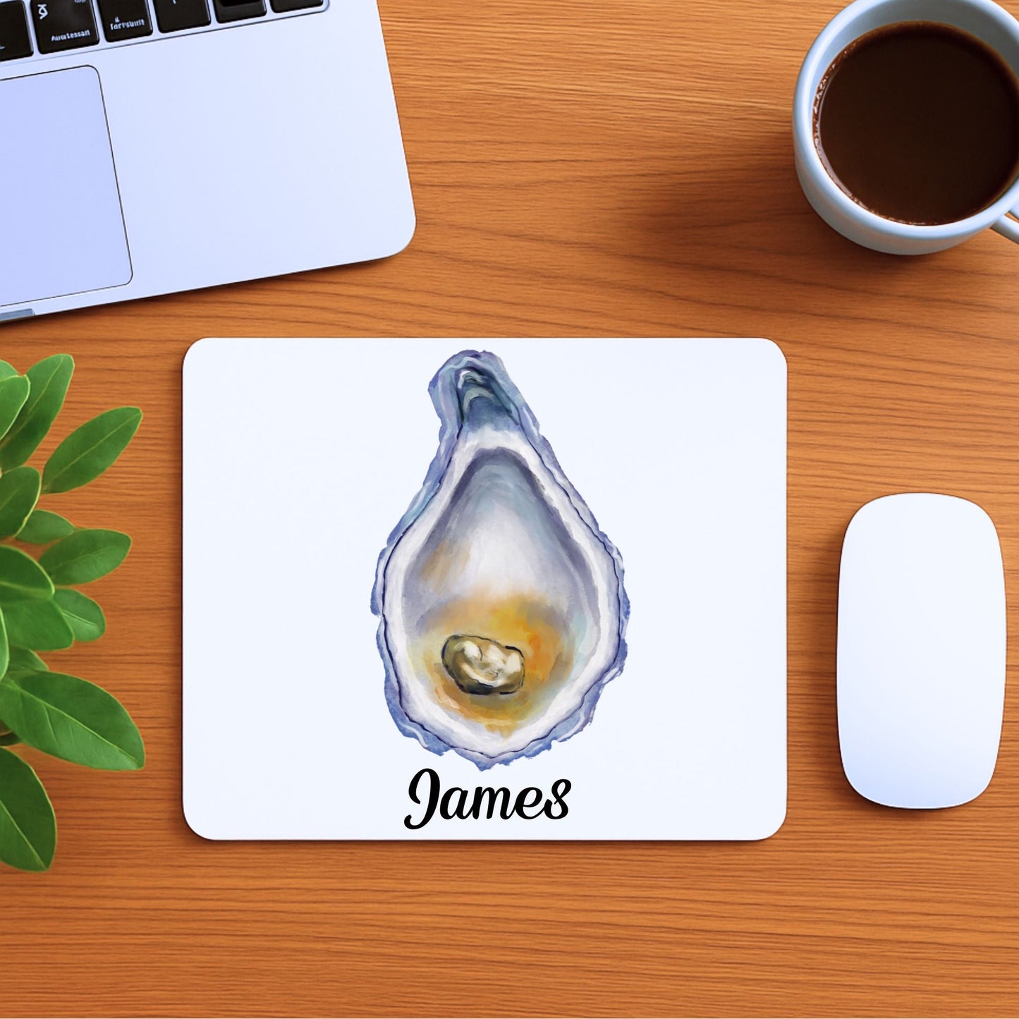 Oyster with Pearl Mousepad - MerikaArt