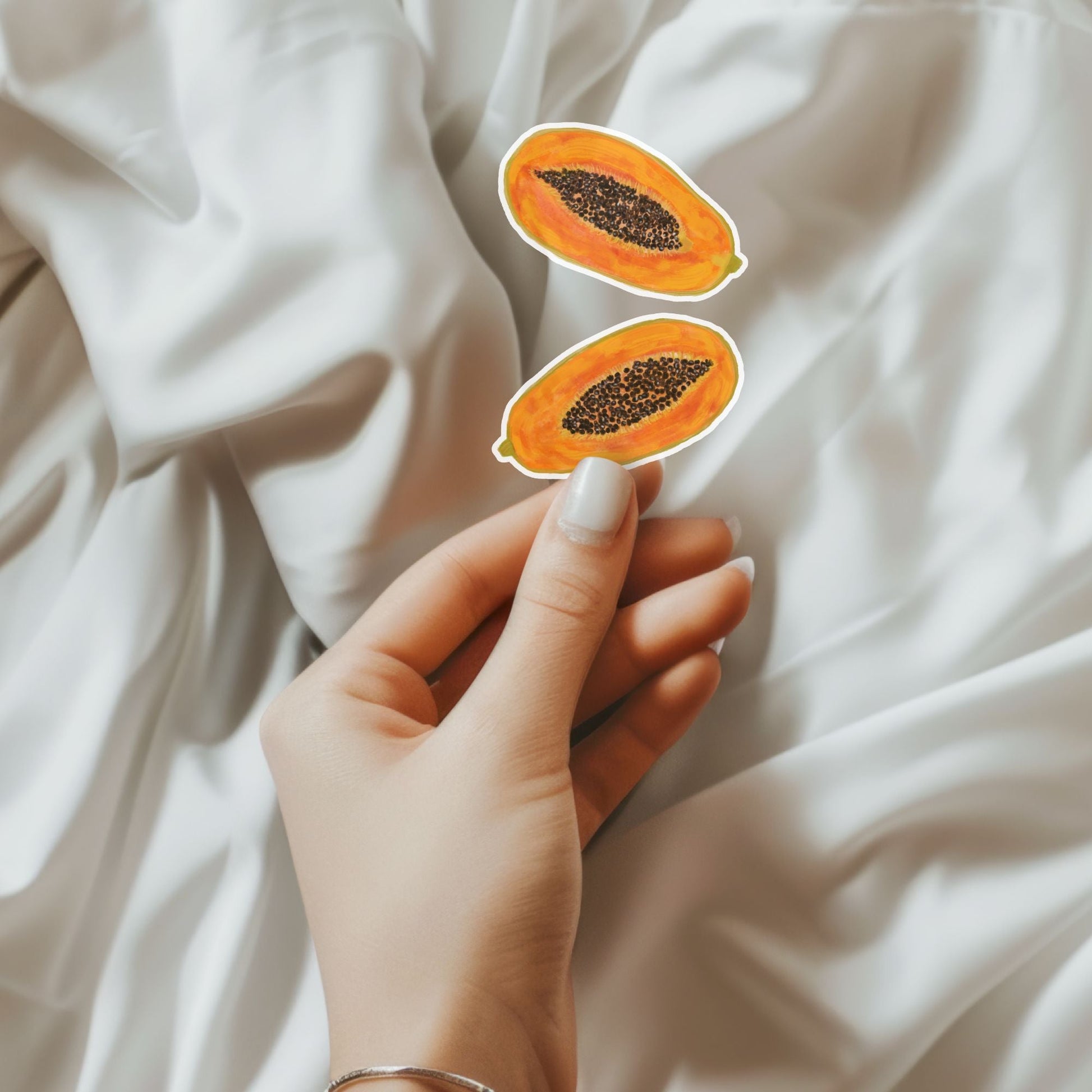 Papaya Fruit Vinyl Sticker - MerikaArt