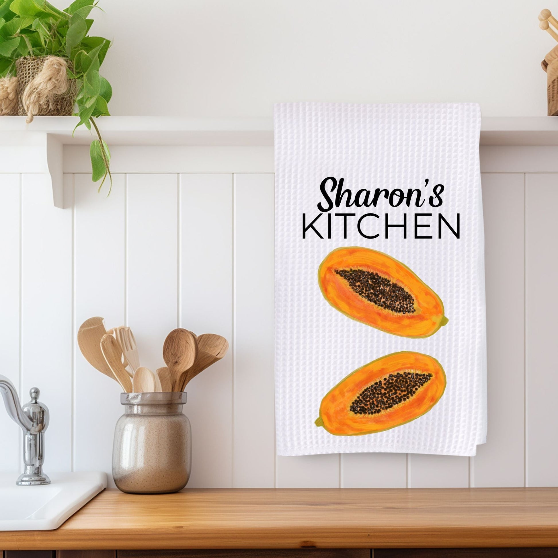 Papaya Kitchen Towel - MerikaArt