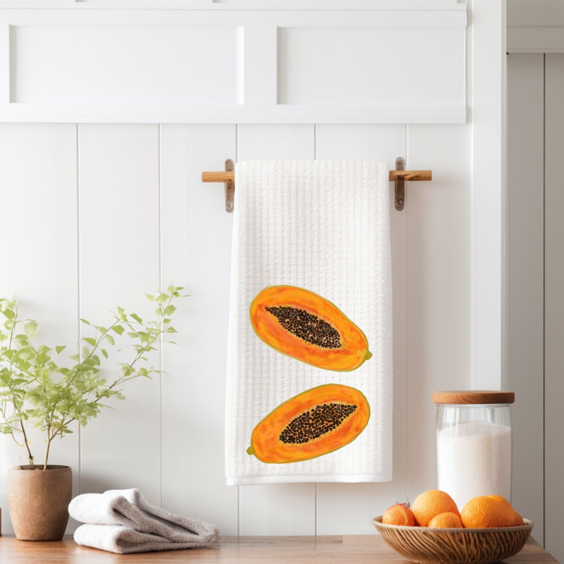 Papaya Kitchen Towel - MerikaArt