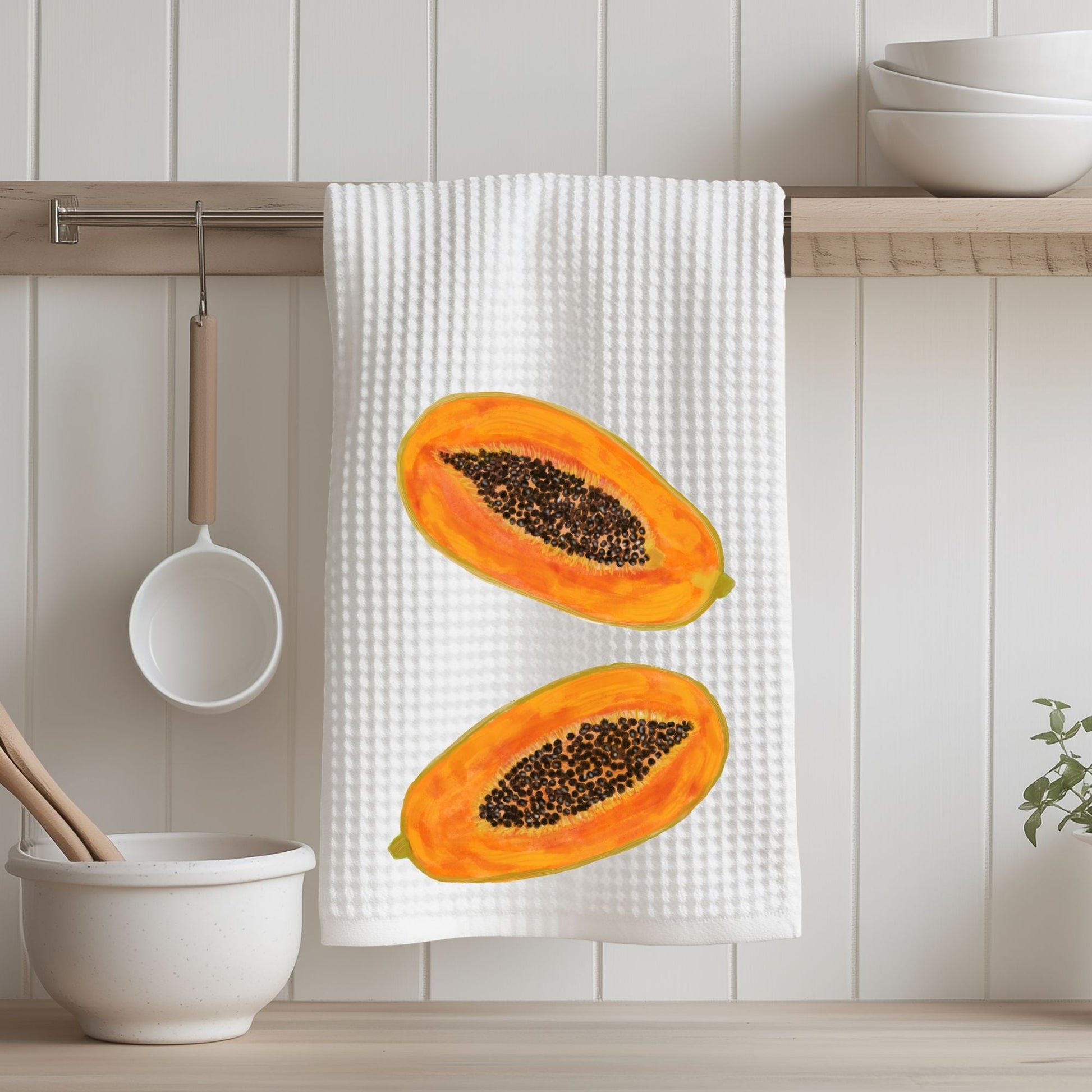 Papaya Kitchen Towel - MerikaArt