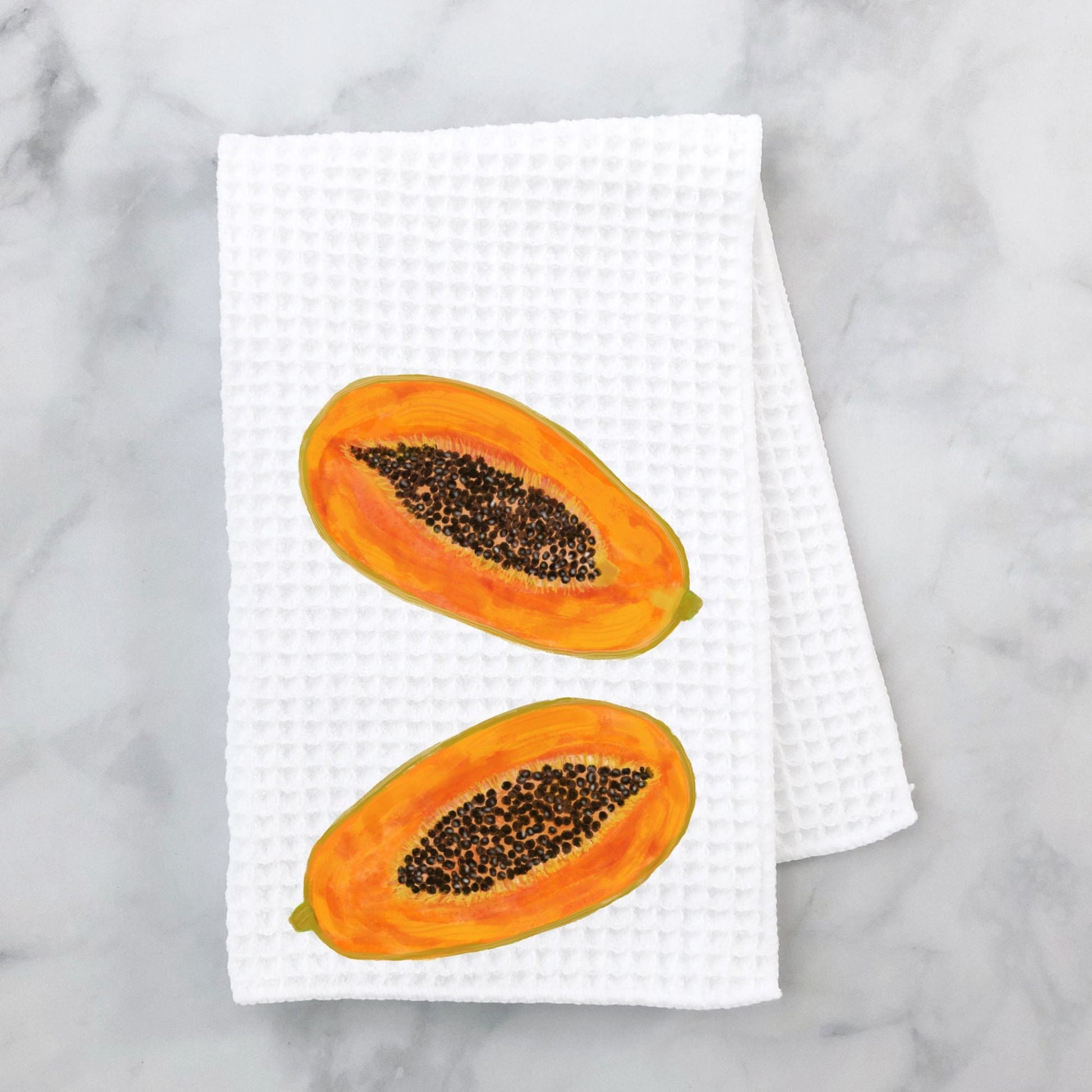 Papaya Kitchen Towel - MerikaArt