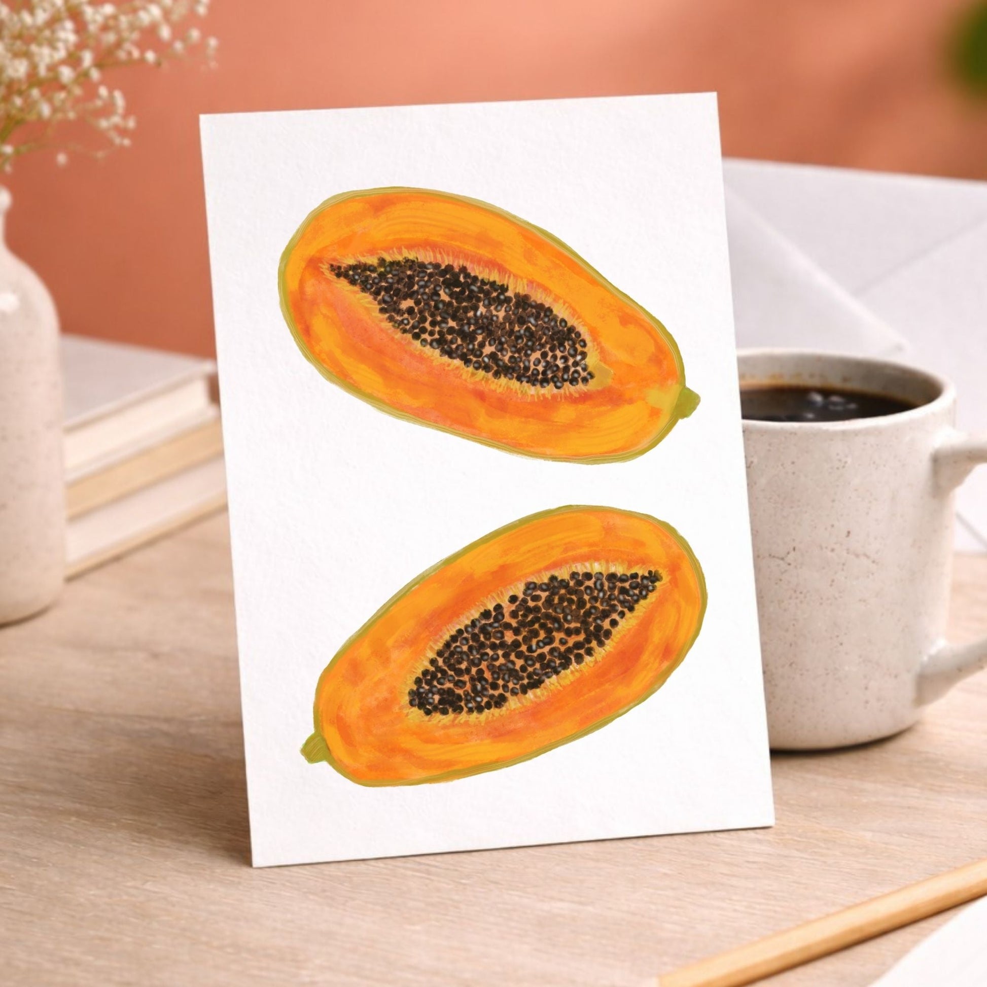 Papaya Postcard - MerikaArt