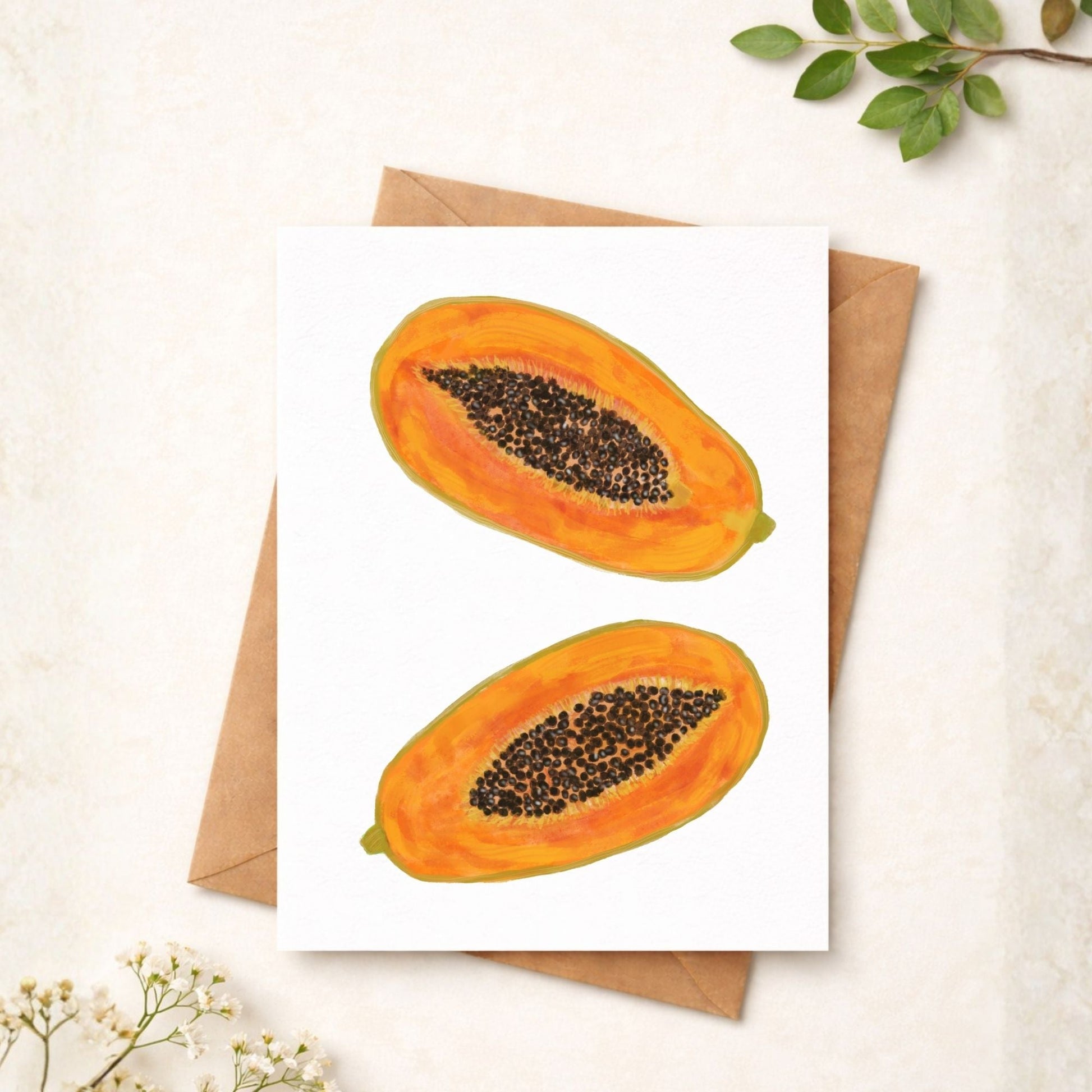 Papaya Postcard - MerikaArt