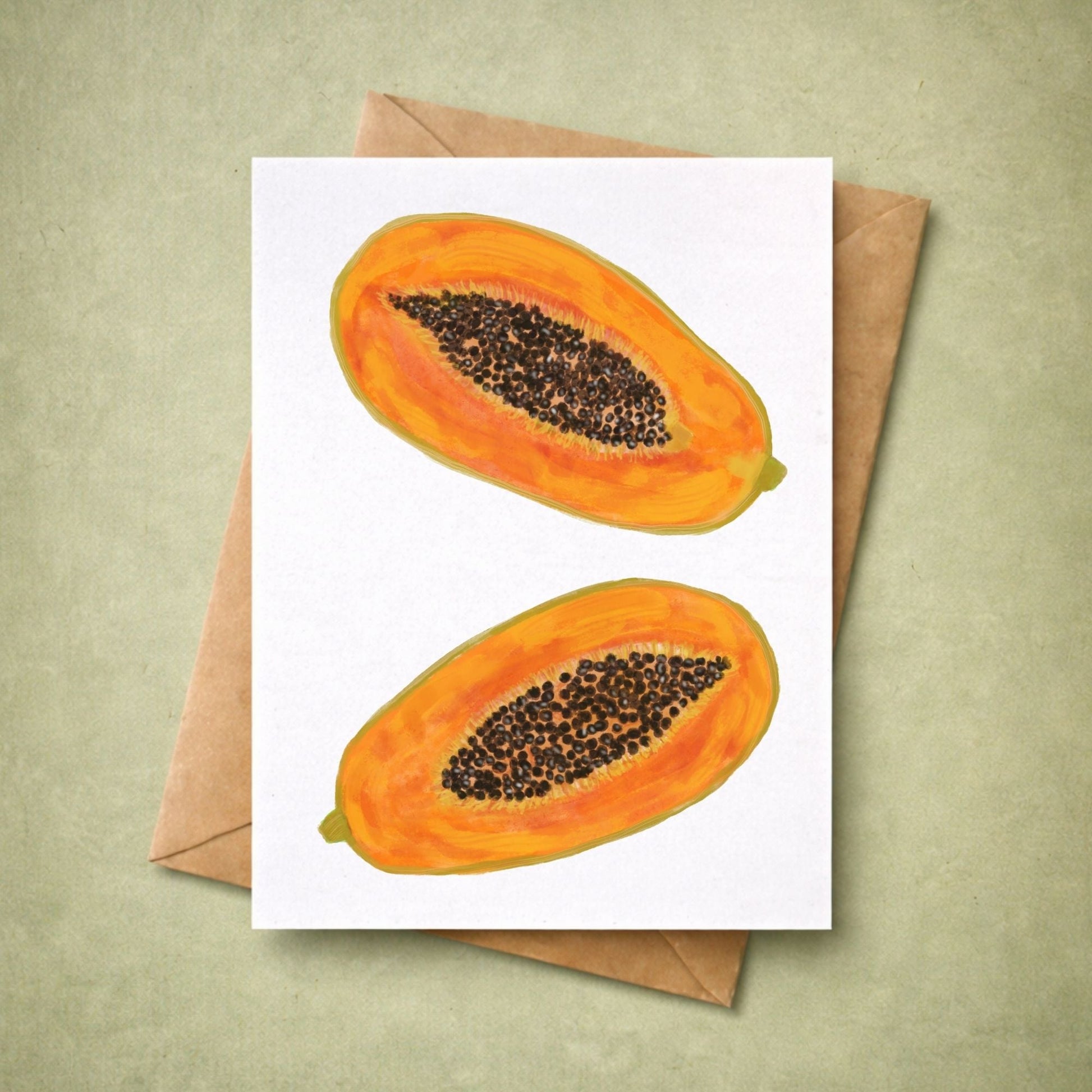 Papaya Postcard - MerikaArt