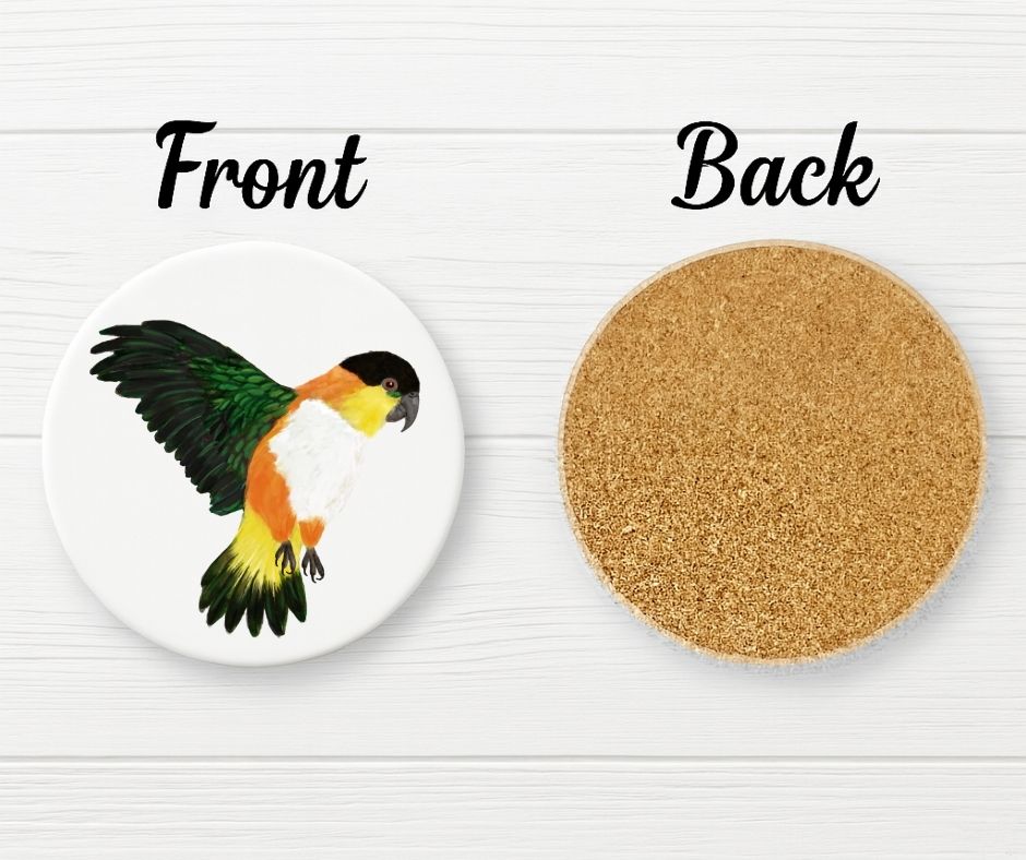 Parrot Ceramic Coaster - MerikaArt