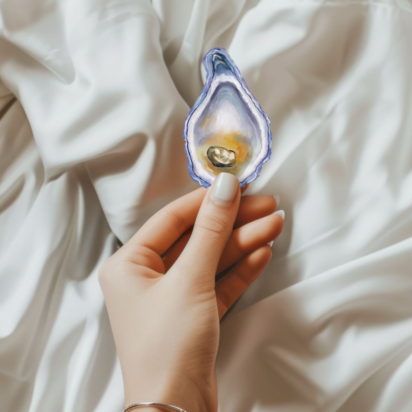 Pearl Oyster Vinyl Sticker - MerikaArt