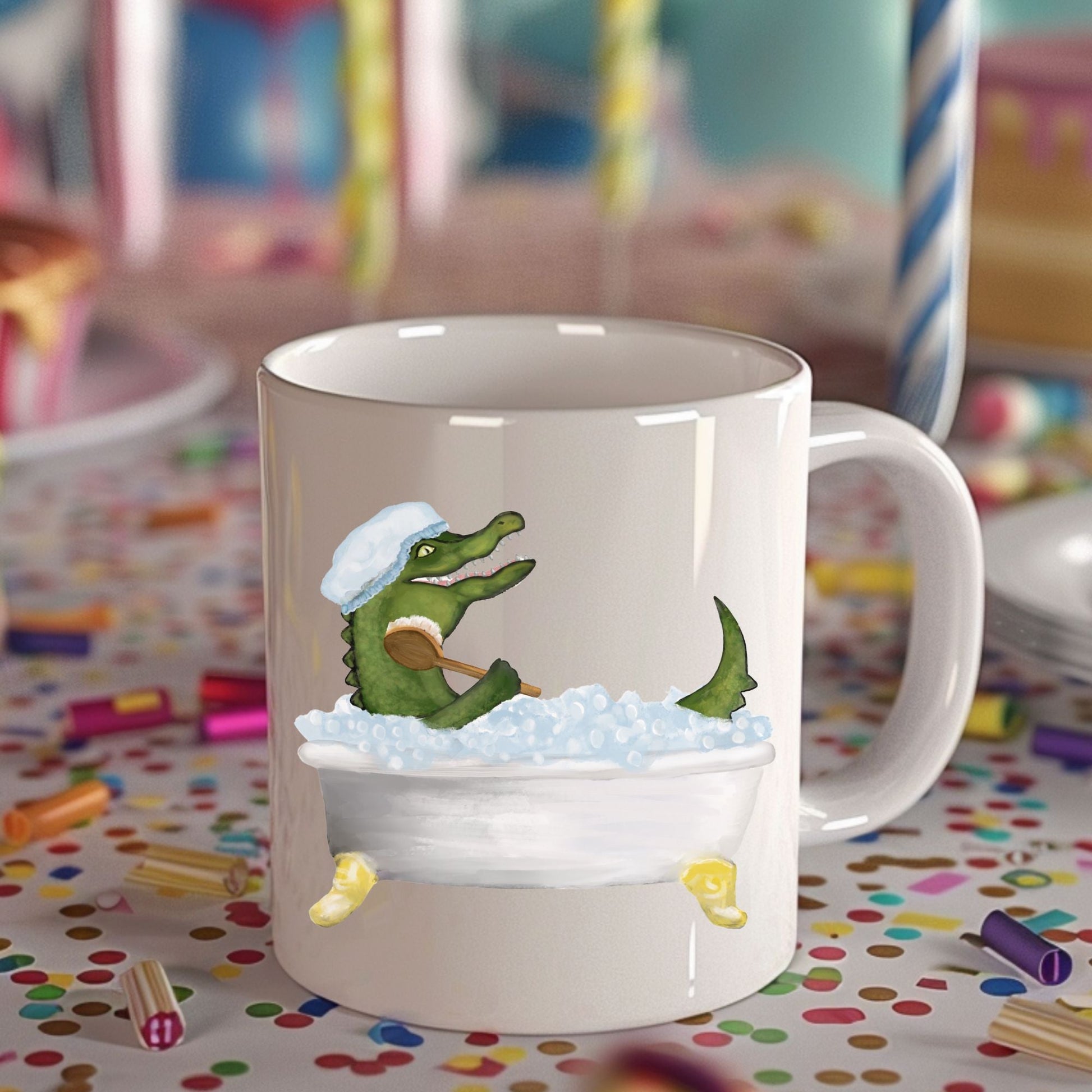 Personalized Alligator Bath Mug - MerikaArt