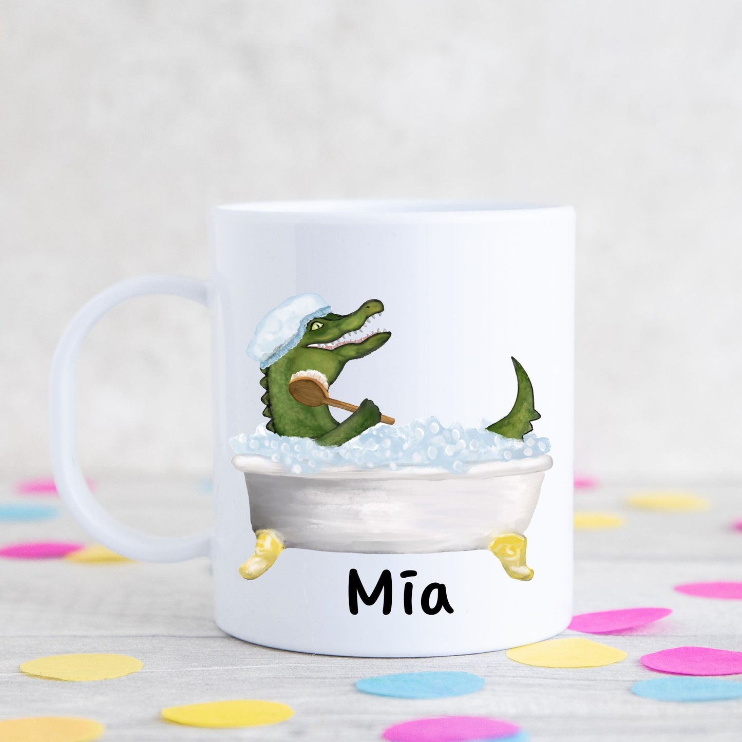 Personalized Alligator Bath Mug - MerikaArt