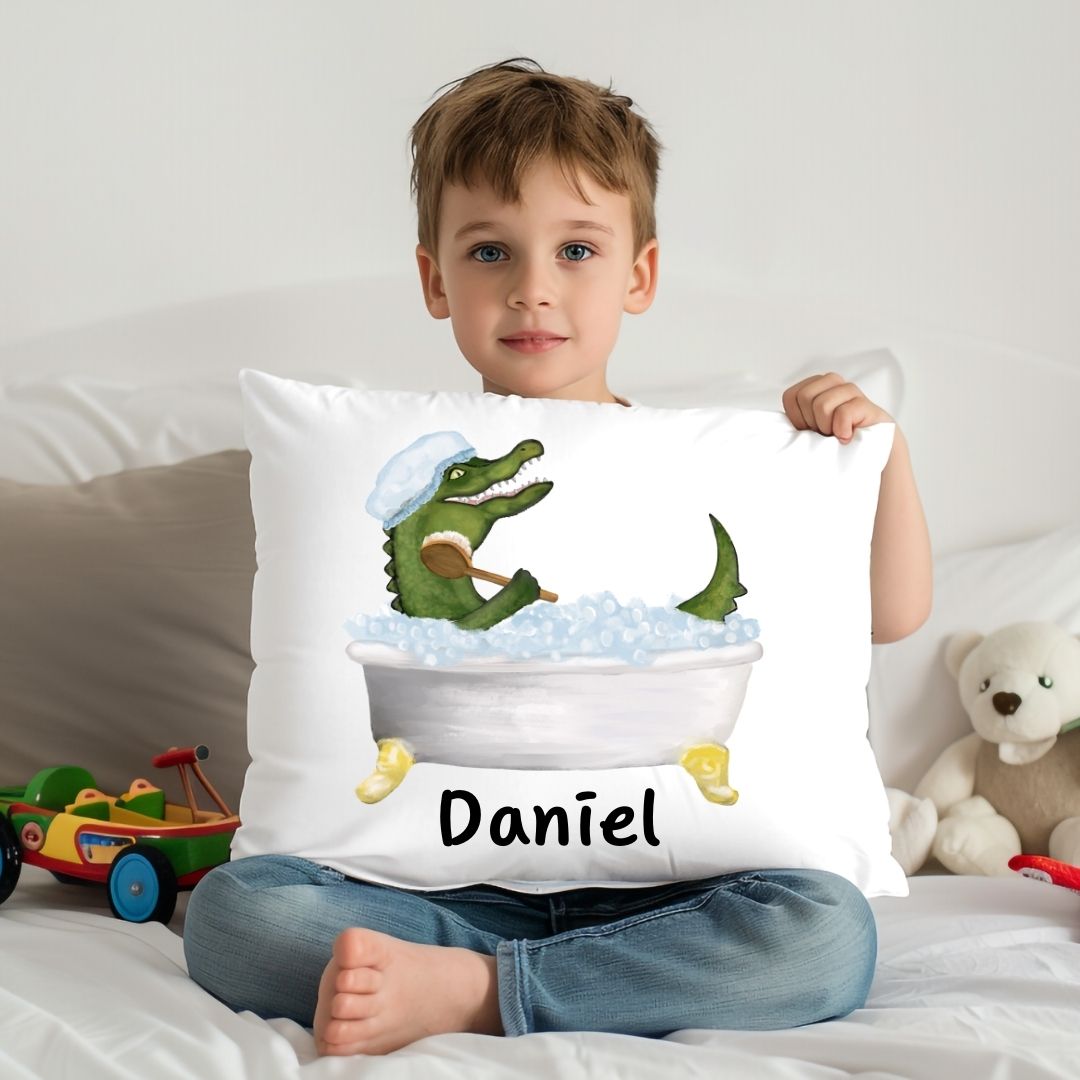 Personalized Alligator Bath Pillow - MerikaArt
