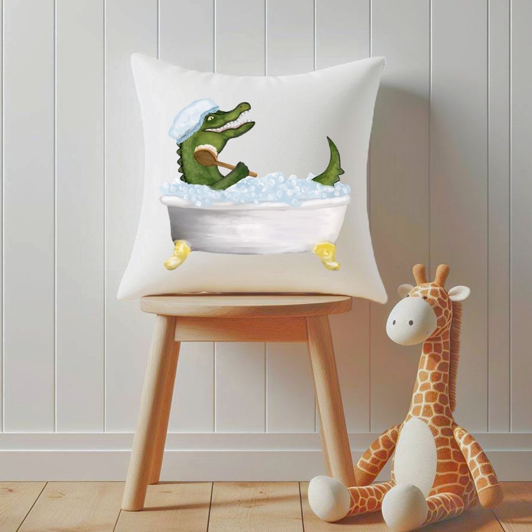 Personalized Alligator Bath Pillow - MerikaArt